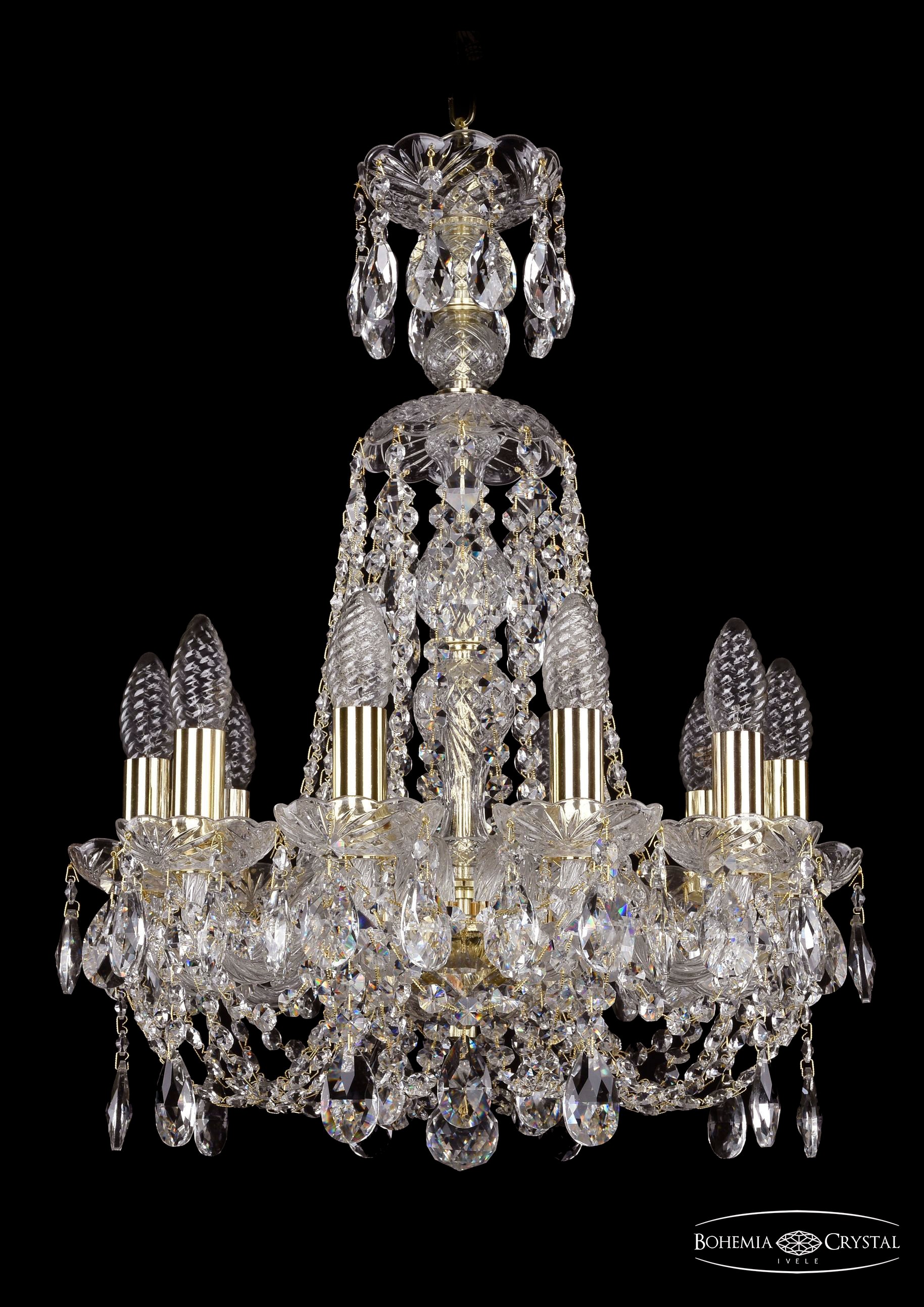 Подвесная хрустальная люстра 1406 Bohemia 1406/10/141/XL-58 G