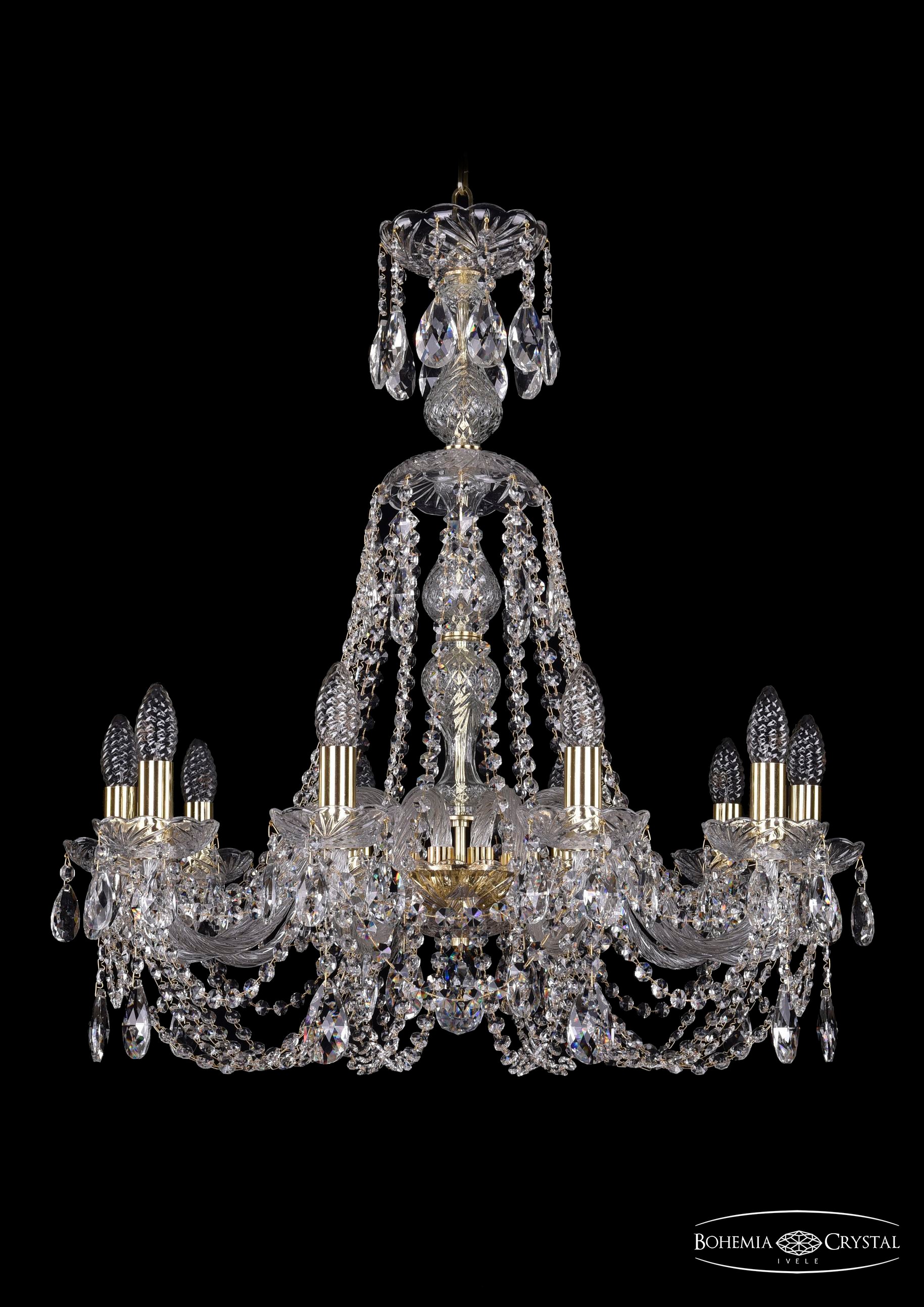 Подвесная хрустальная люстра 1406 Bohemia 1406/10/240/XL-74 G