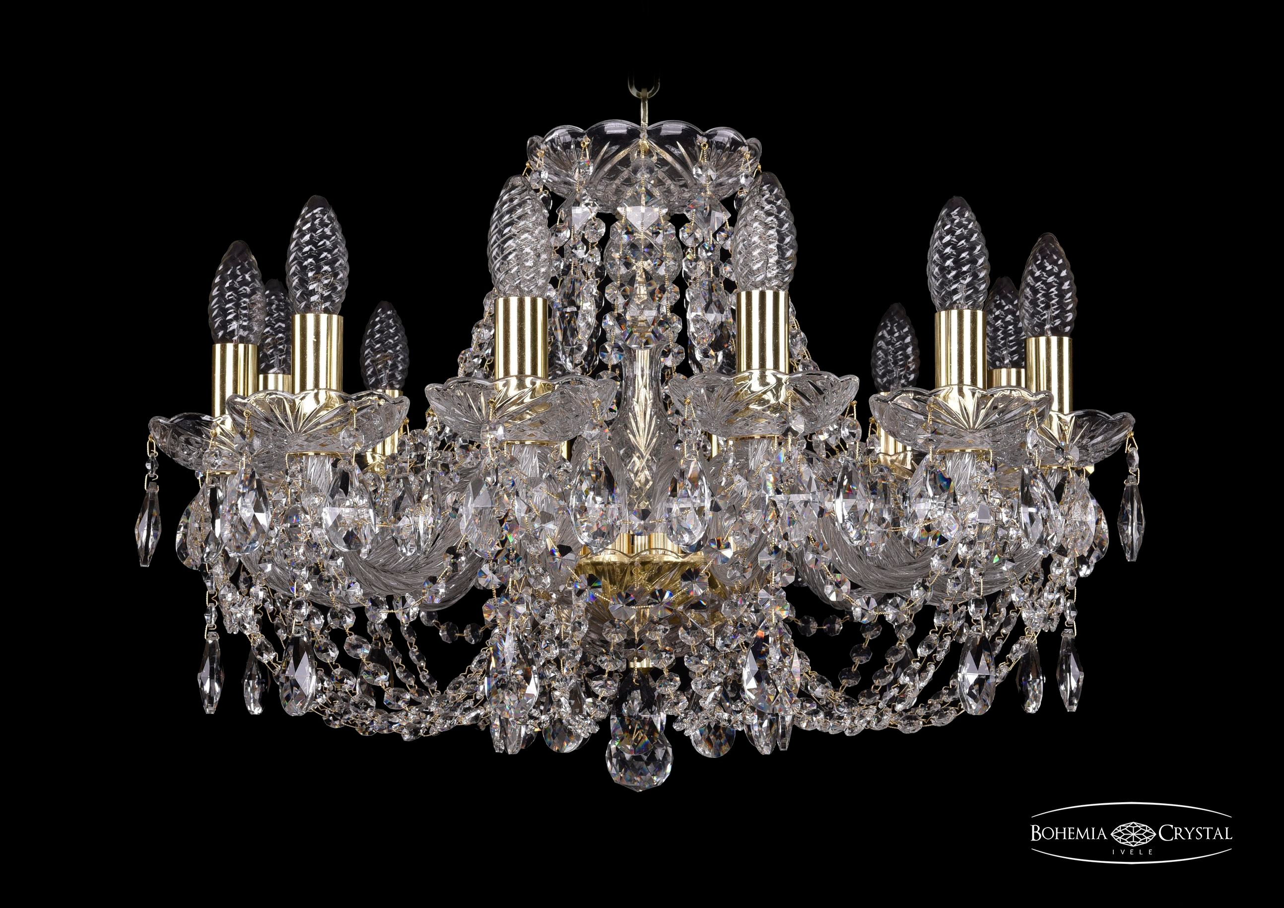 Подвесная хрустальная люстра 1406 Bohemia 1406/12/195 G