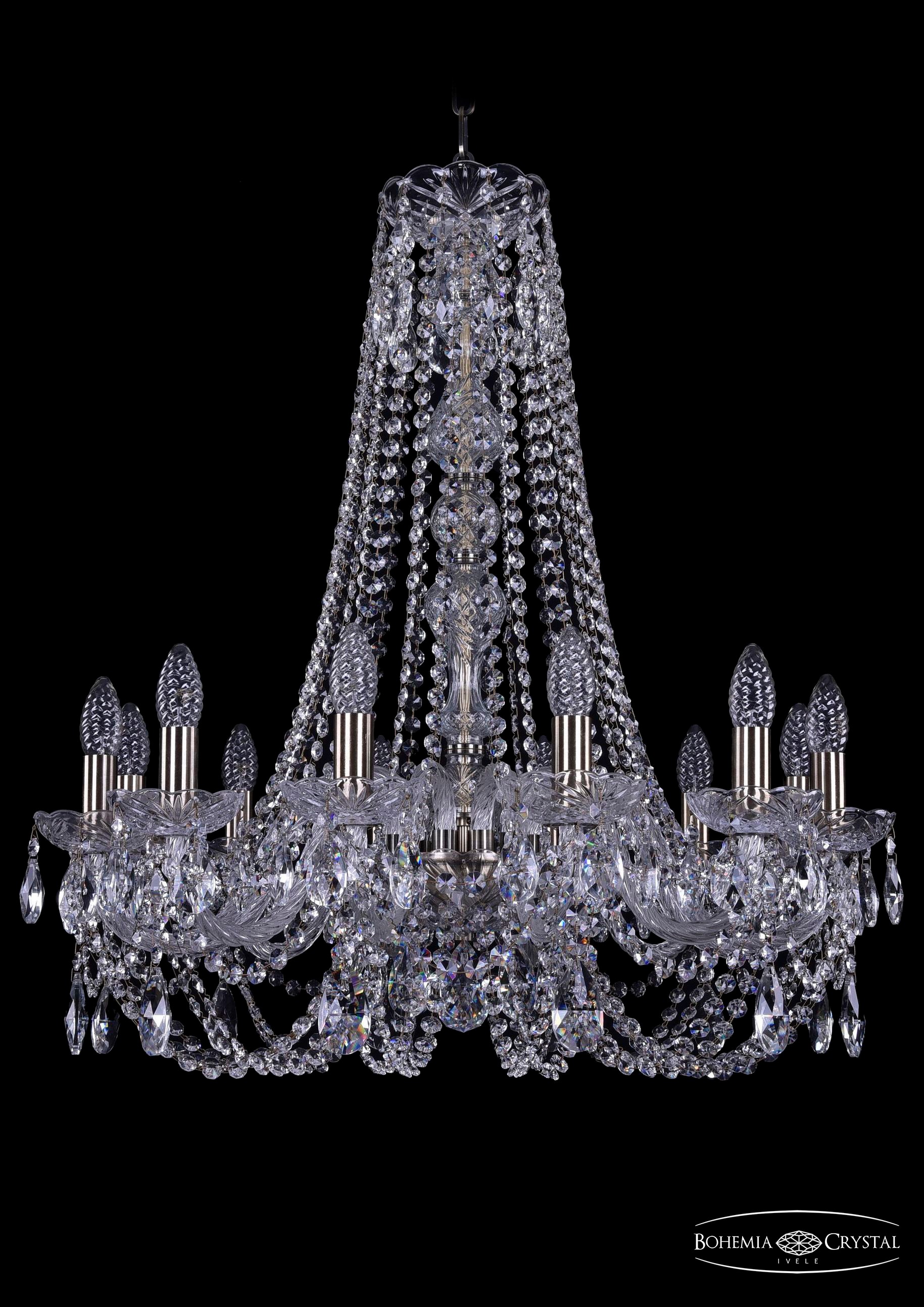 Подвесная хрустальная люстра 1406 Bohemia 1406/12/240/h-75 Pa