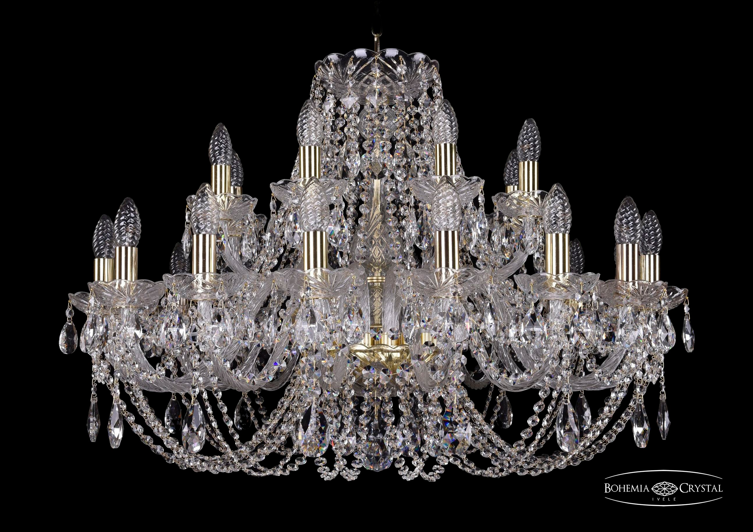 Подвесная хрустальная люстра 1406 Bohemia 1406/16+8/300 G
