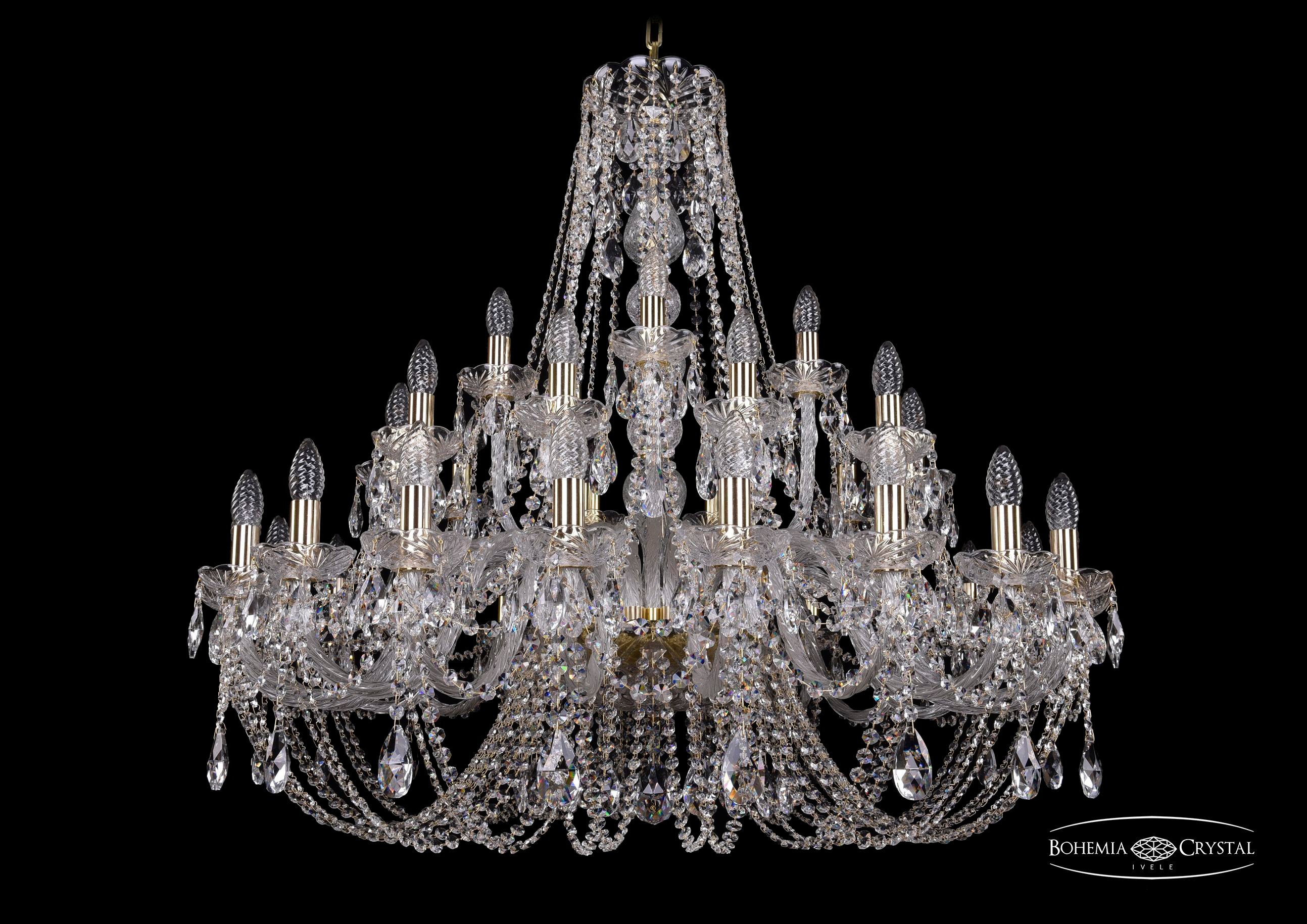 Подвесная хрустальная люстра 1406 Bohemia 1406/20+10+5/360 G