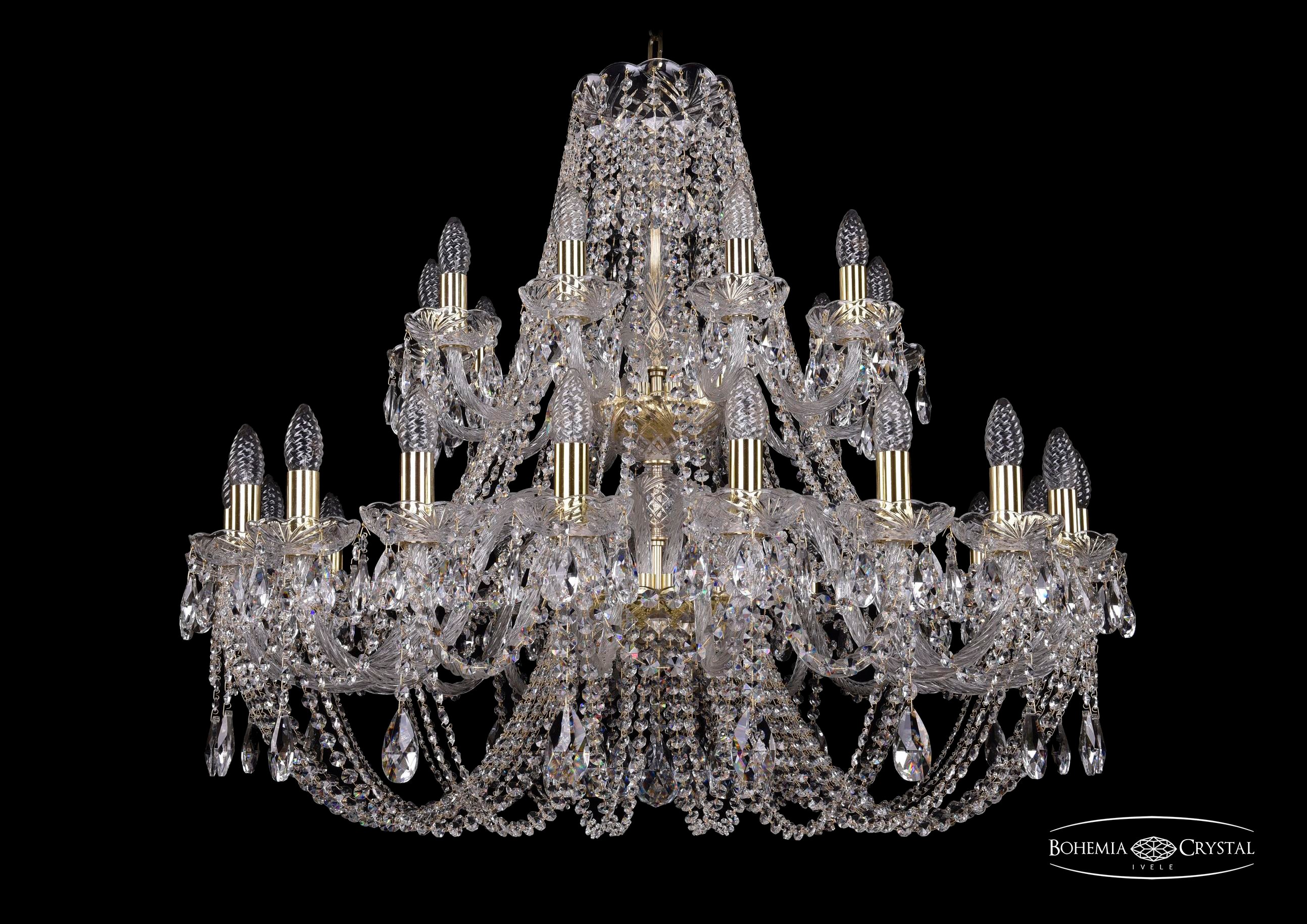 Подвесная хрустальная люстра 1406 Bohemia 1406/20+10/360/2d G