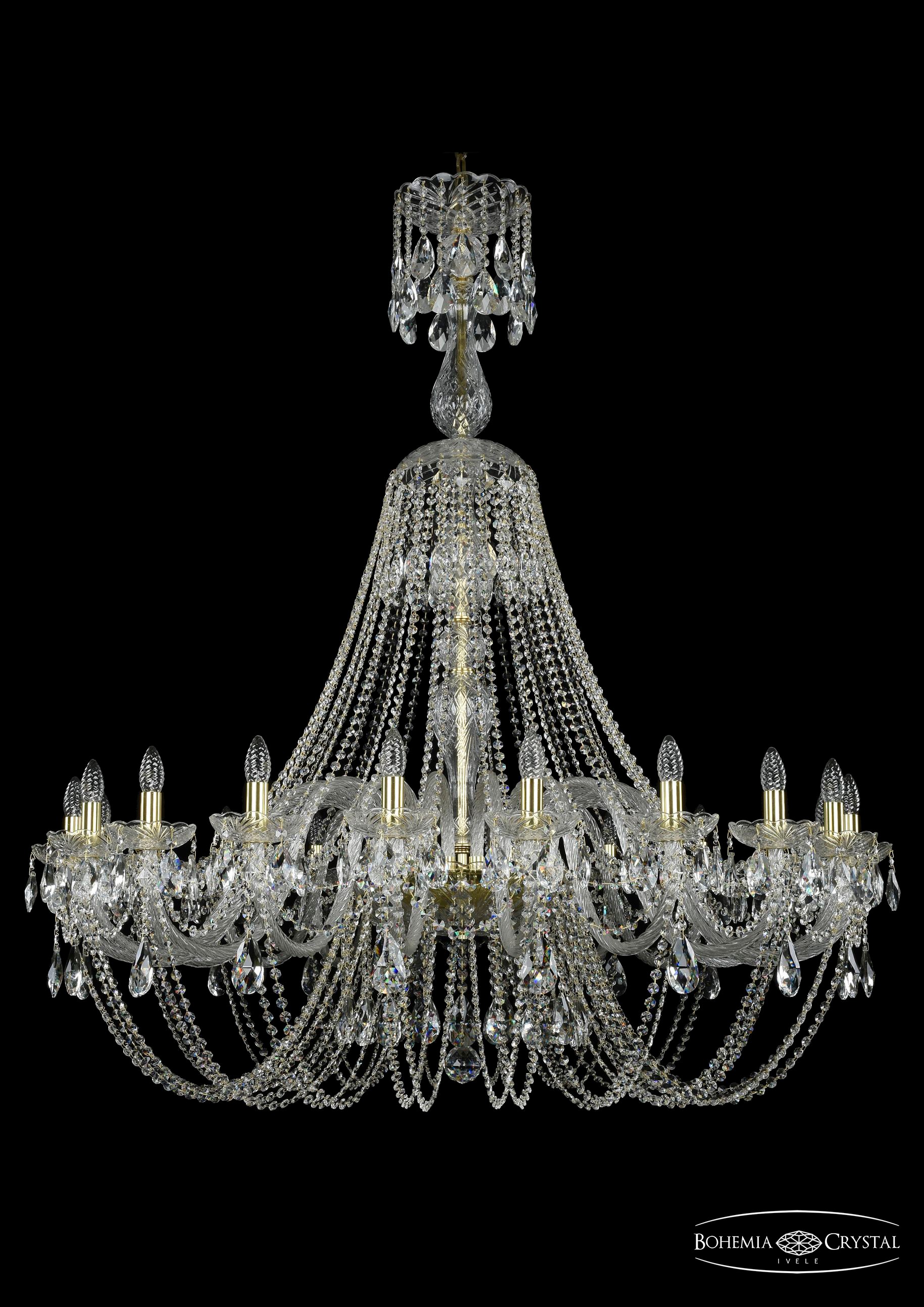 Подвесная хрустальная люстра 1406 Bohemia 1406/20/460/XL-146 G