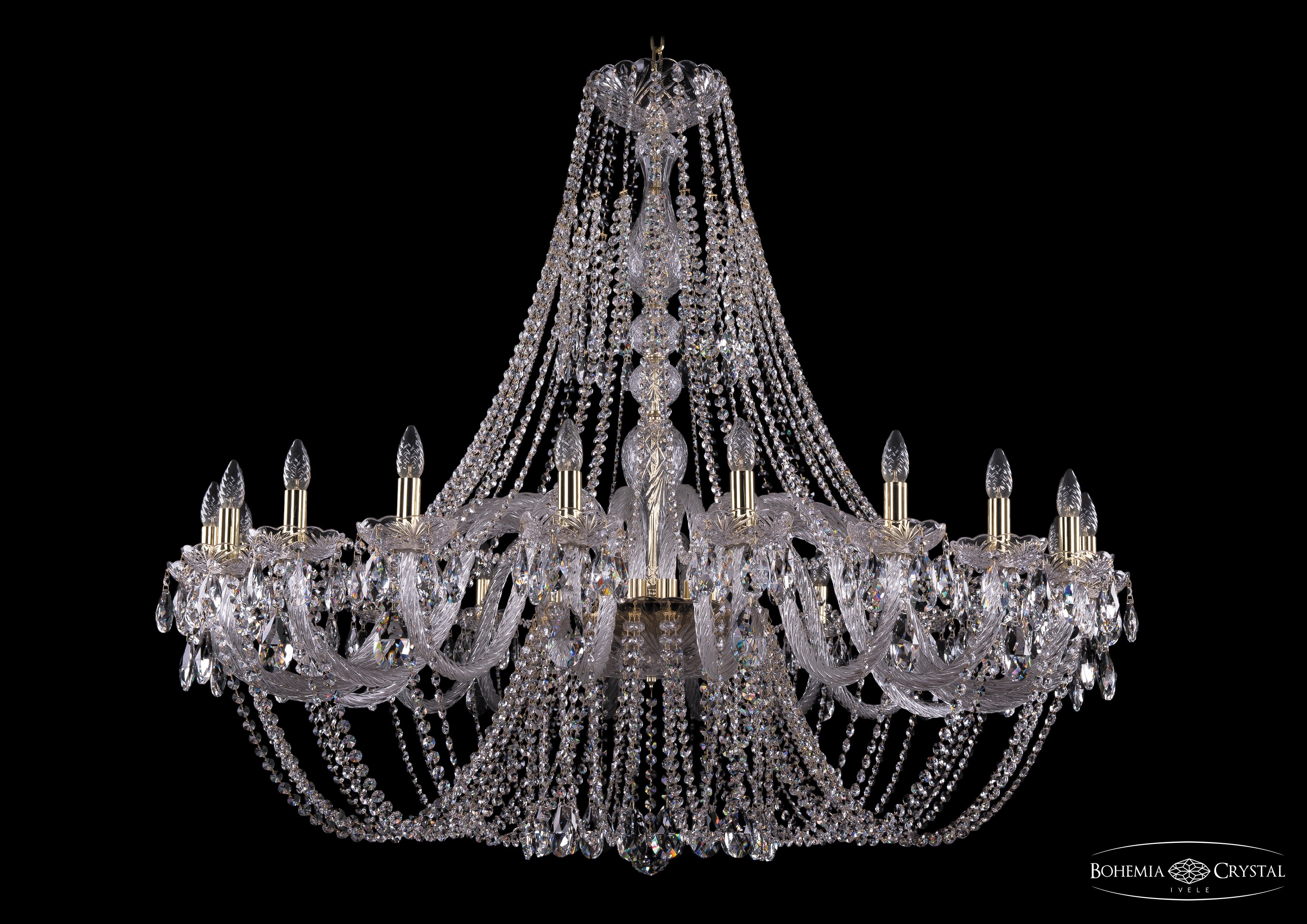 Подвесная хрустальная люстра 1406 Bohemia 1406/20/530 G