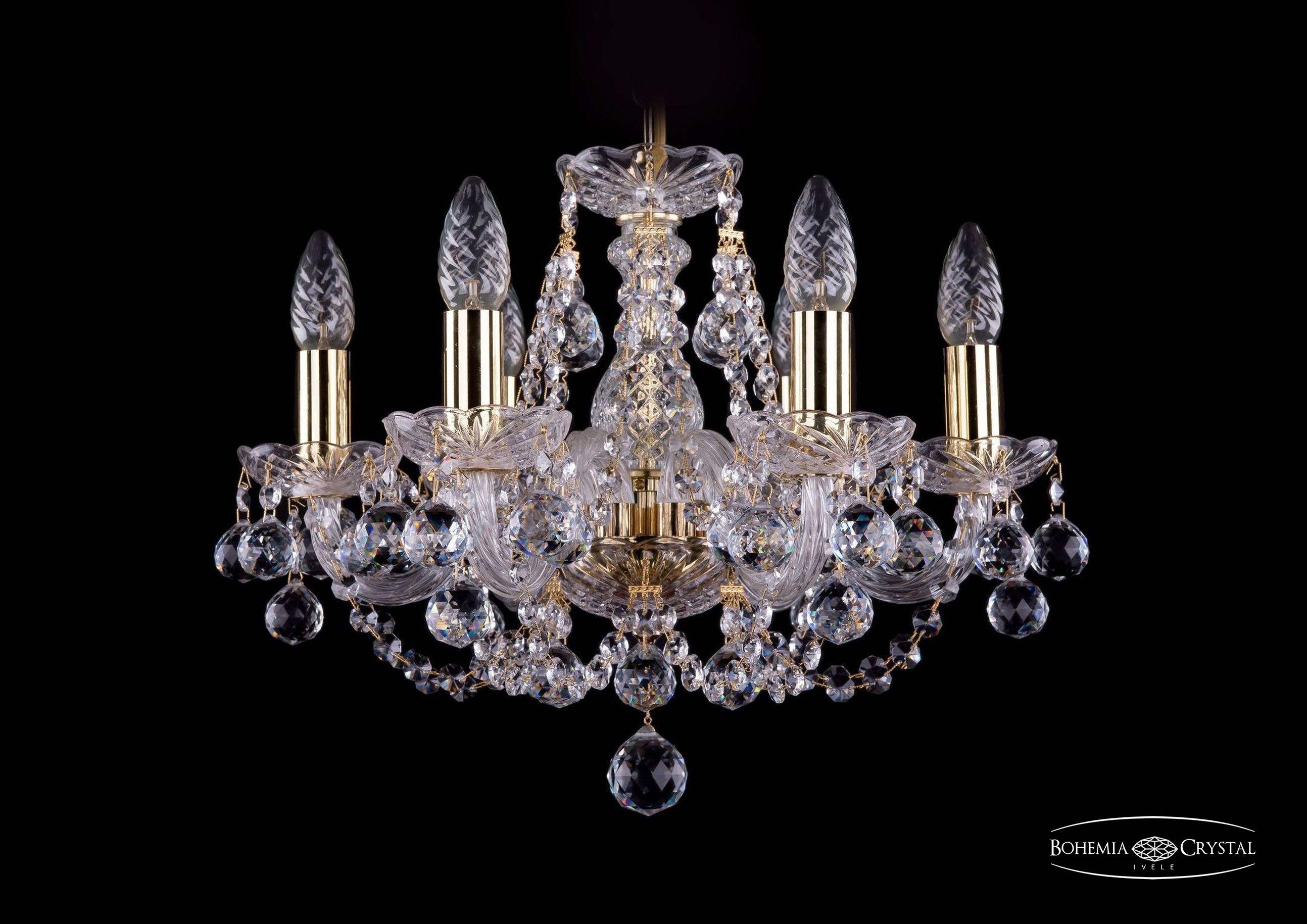 Подвесная хрустальная люстра 1406 Bohemia 1406/6/141 G Balls