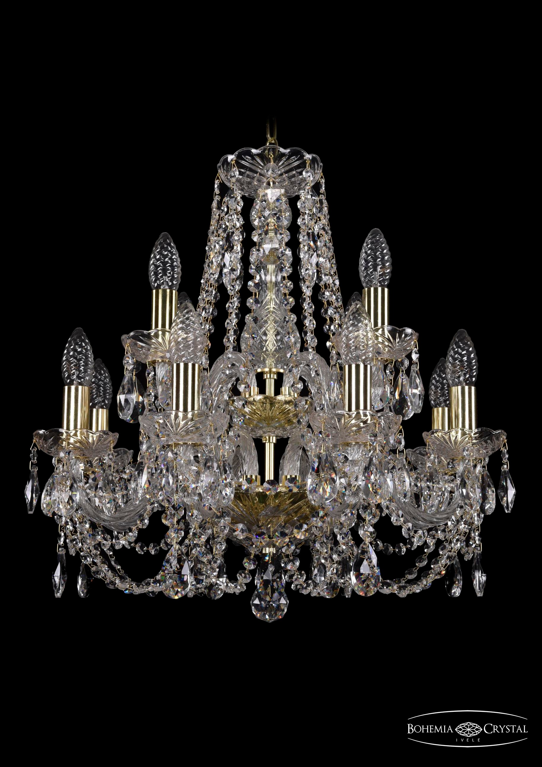 Подвесная хрустальная люстра 1406 Bohemia 1406/8+4/160/2d G