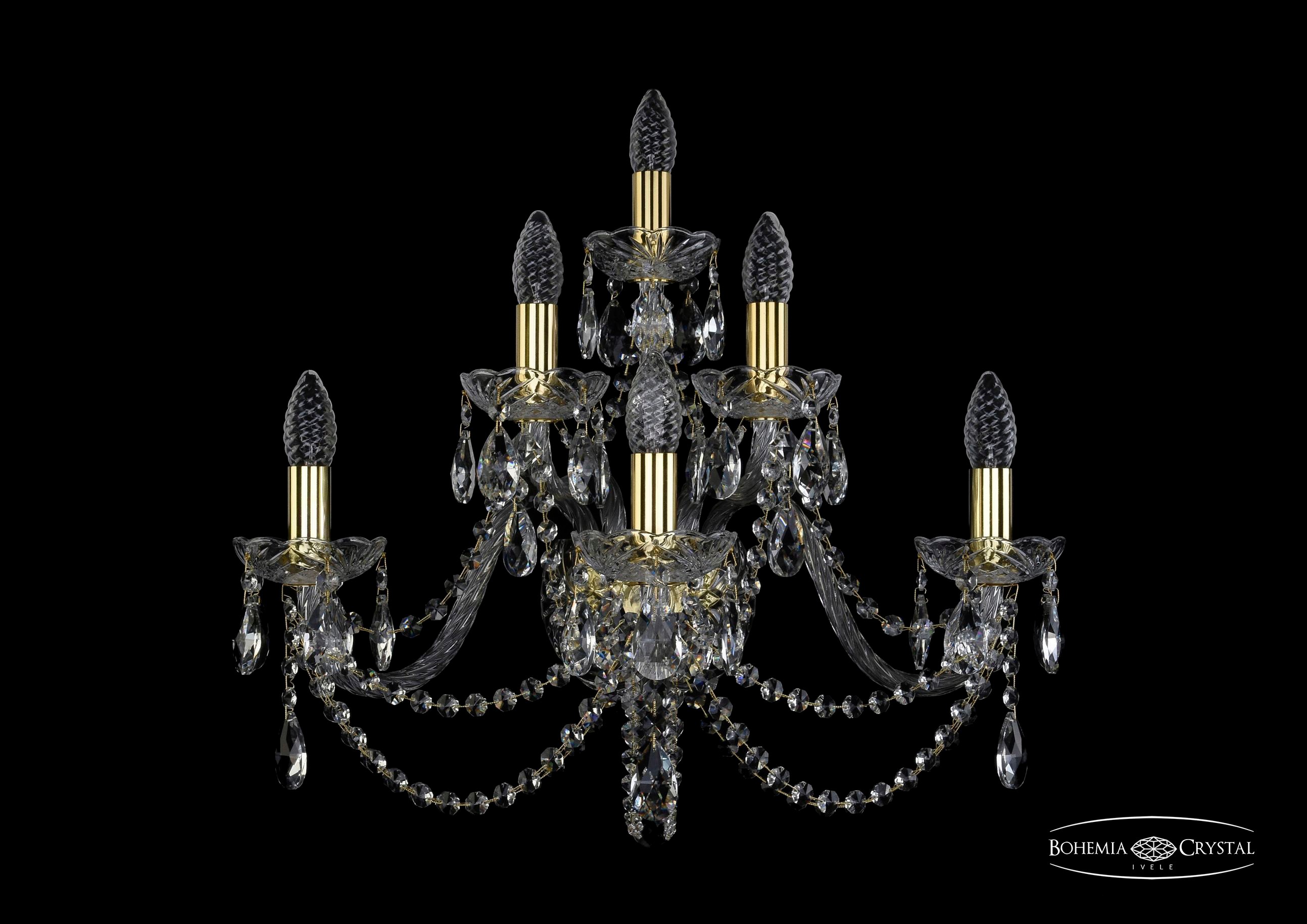 Настенное бра Bohemia 1406 1406B/3+2+1/240/G