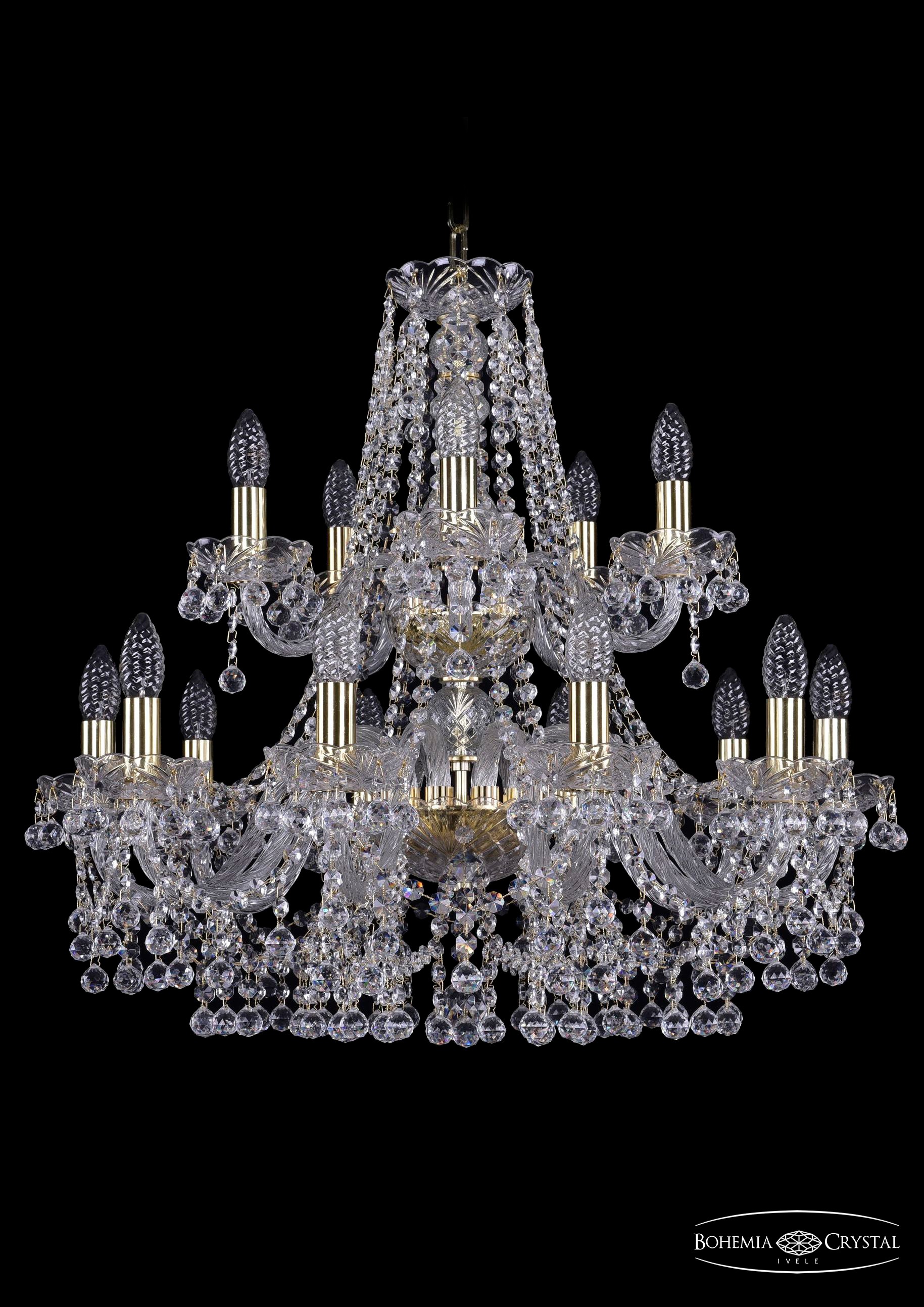 Подвесная хрустальная люстра 1409 Bohemia 1409/10+5/240/2d G