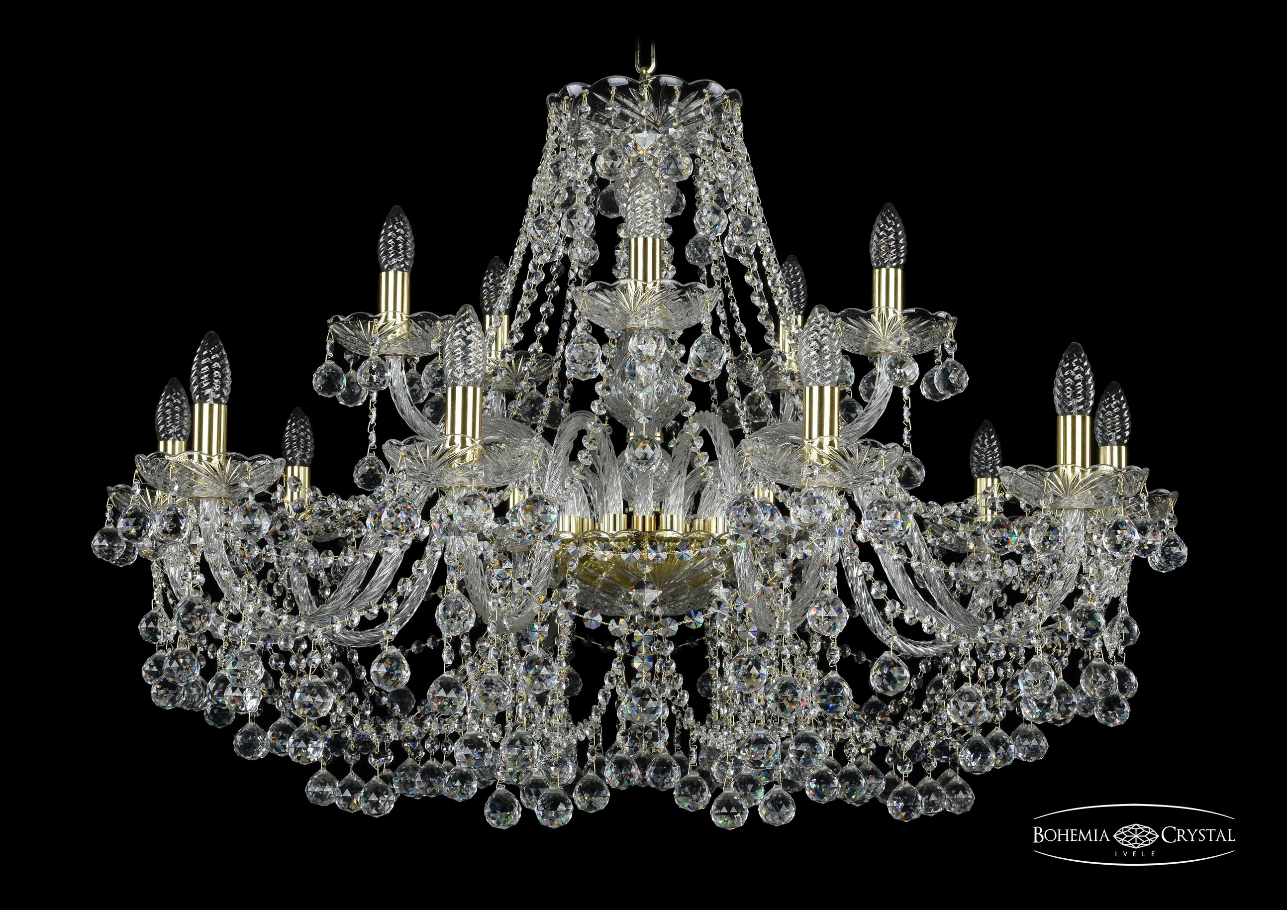 Подвесная хрустальная люстра 1409 Bohemia 1409/10+5/360 G