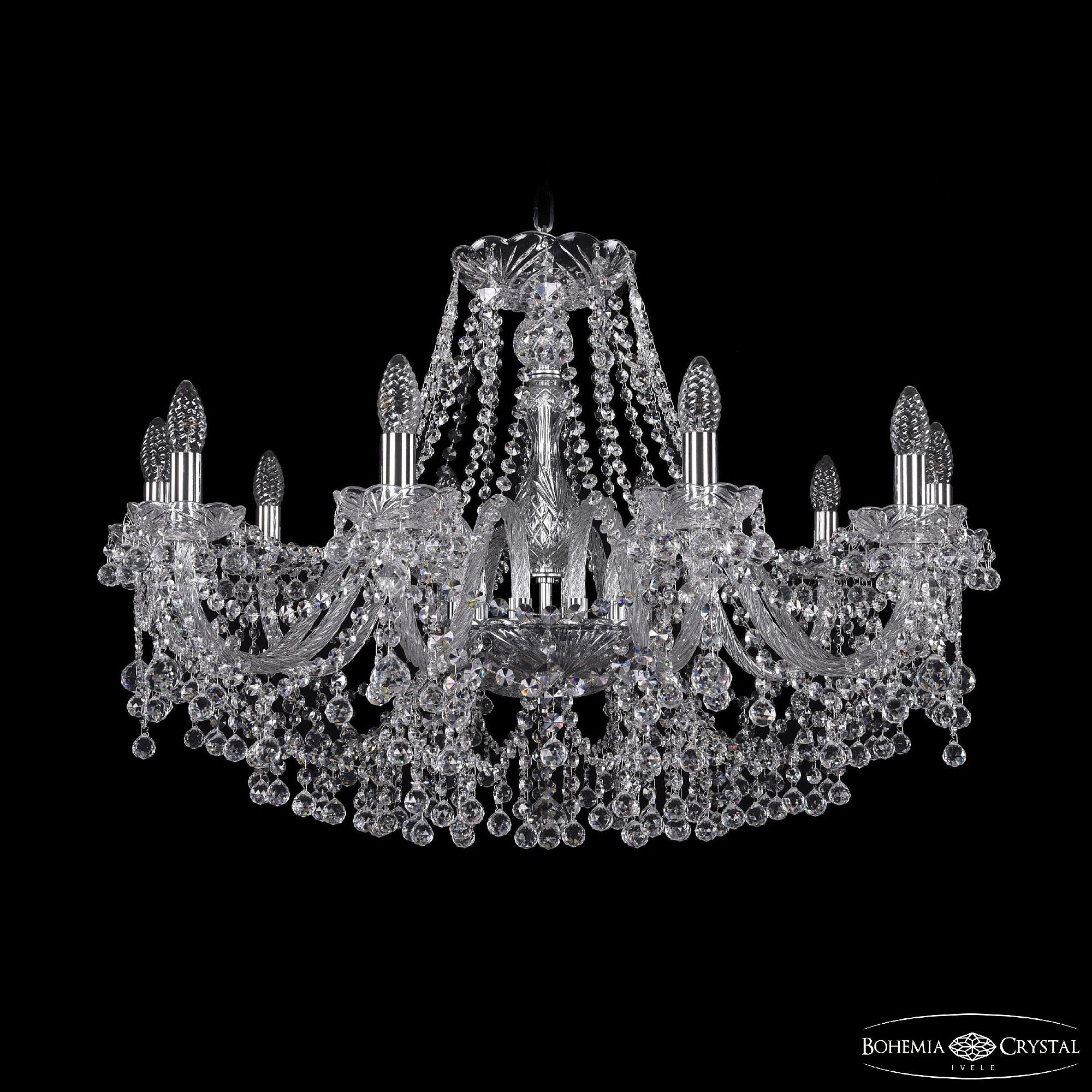Подвесная хрустальная люстра 1409 Bohemia 1409/10/300 Ni