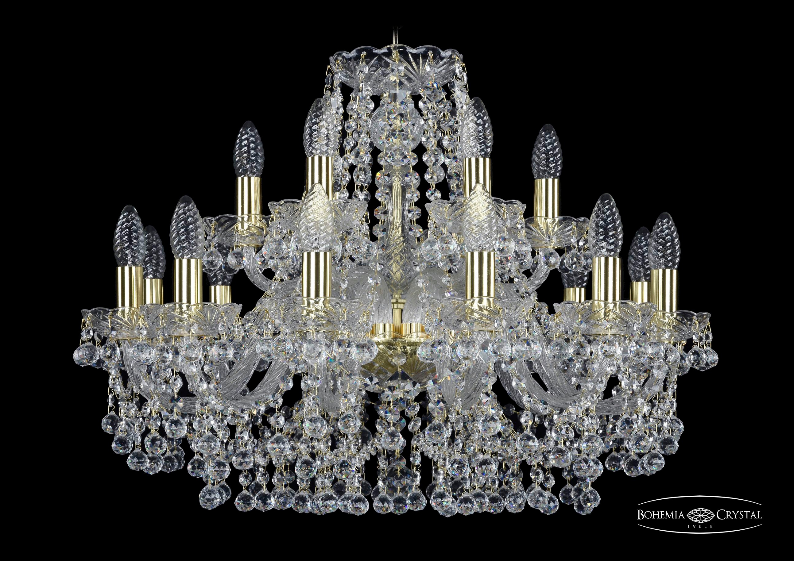 Подвесная хрустальная люстра 1409 Bohemia 1409/12+6/240 G