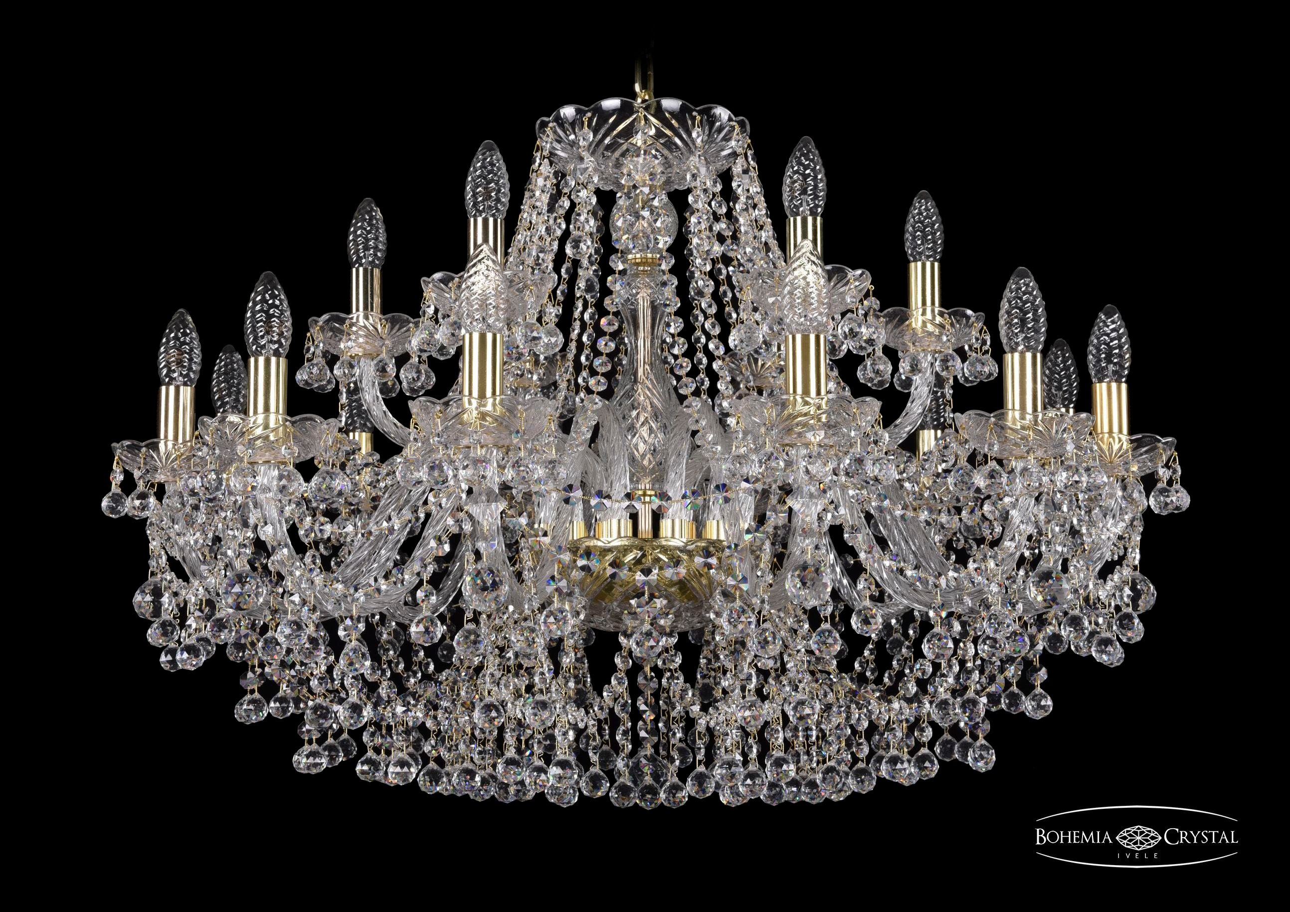 Подвесная хрустальная люстра 1409 Bohemia 1409/12+6/300 G