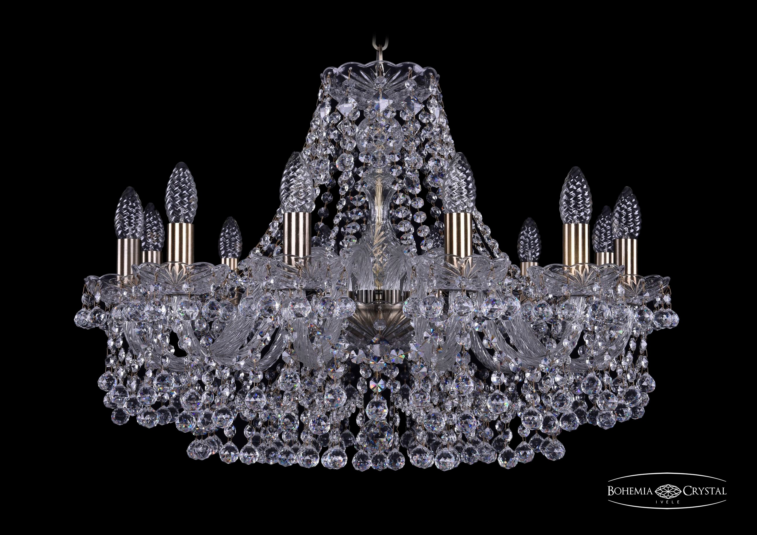 Подвесная хрустальная люстра 1409 Bohemia 1409/12/240 Pa