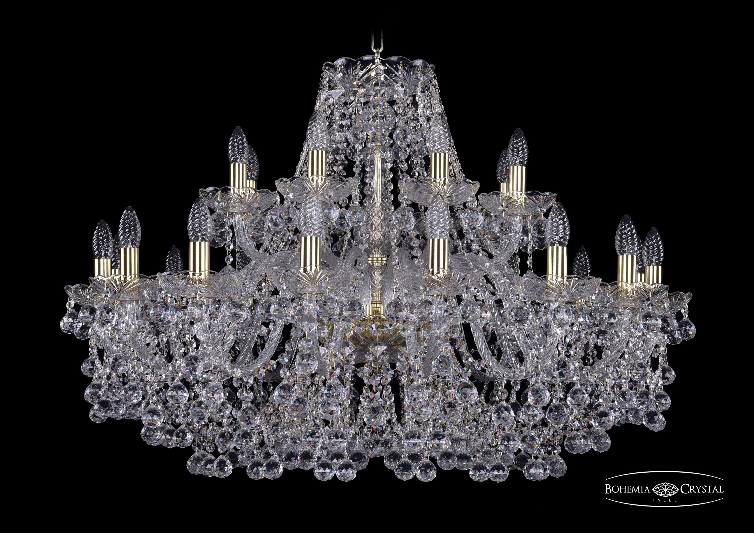 Подвесная хрустальная люстра 1409 Bohemia 1409/16+8/360 G