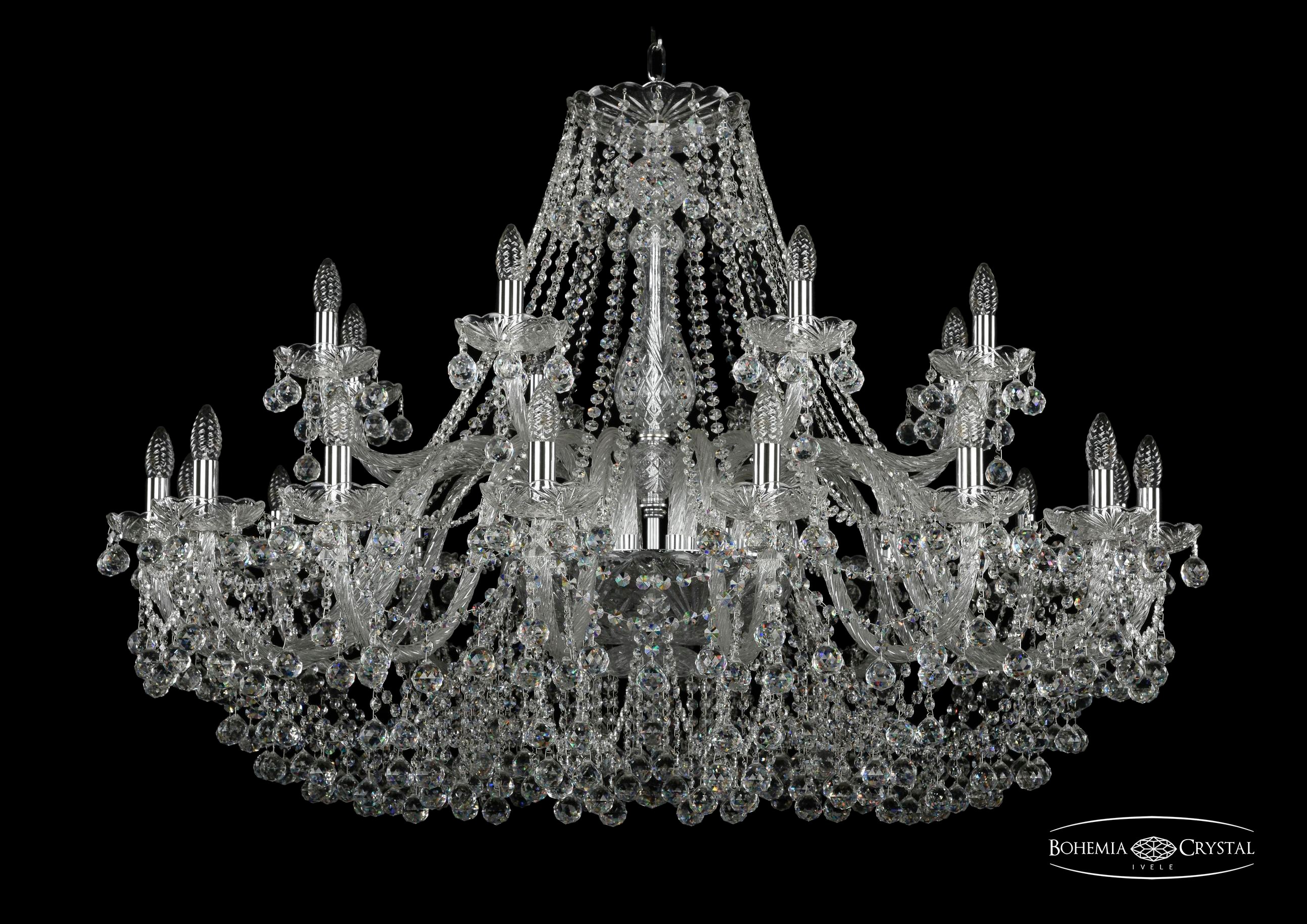 Подвесная хрустальная люстра 1409 Bohemia 1409/16+8/460 Ni