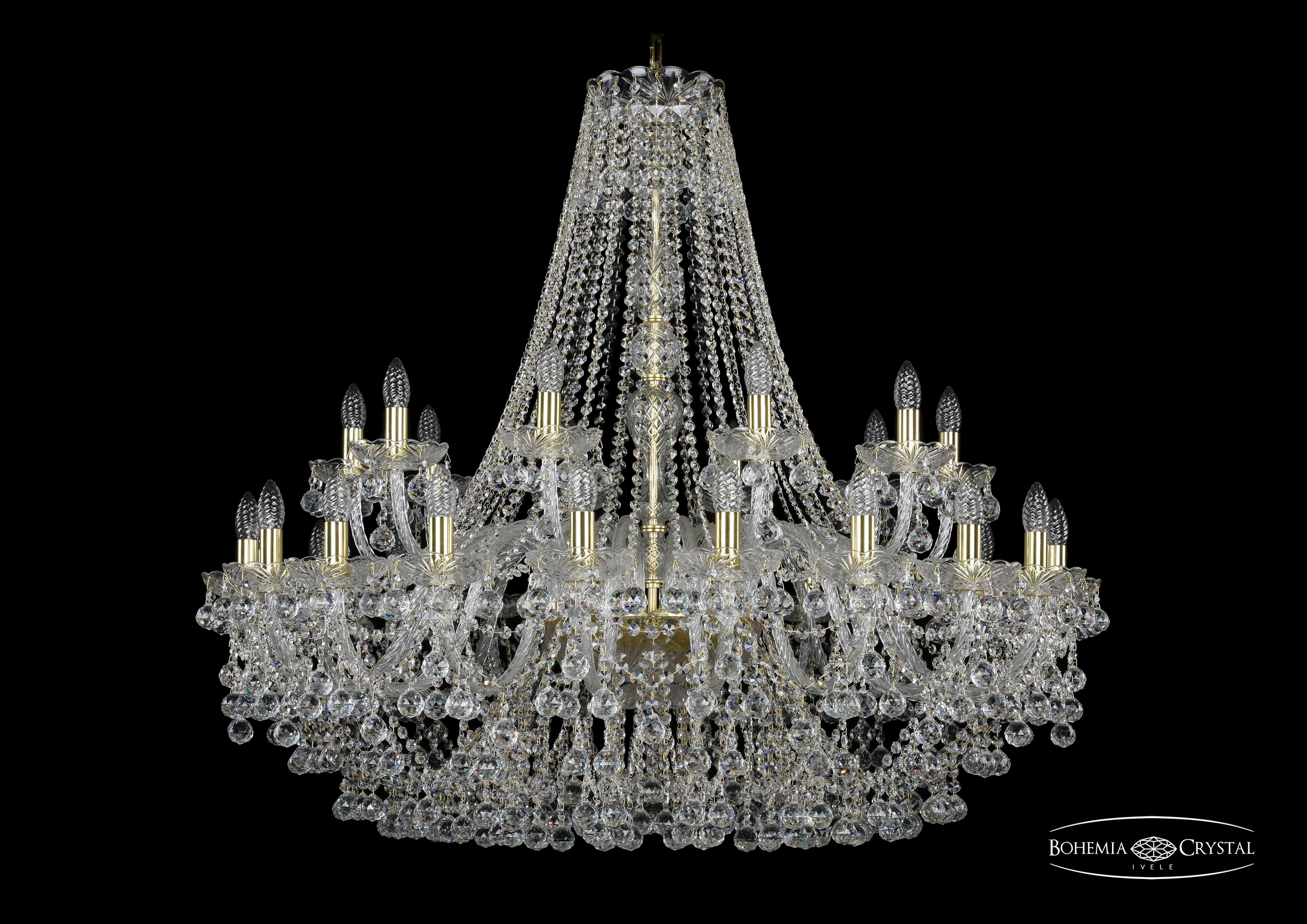 Подвесная хрустальная люстра 1409 Bohemia 1409/20+10/400 G