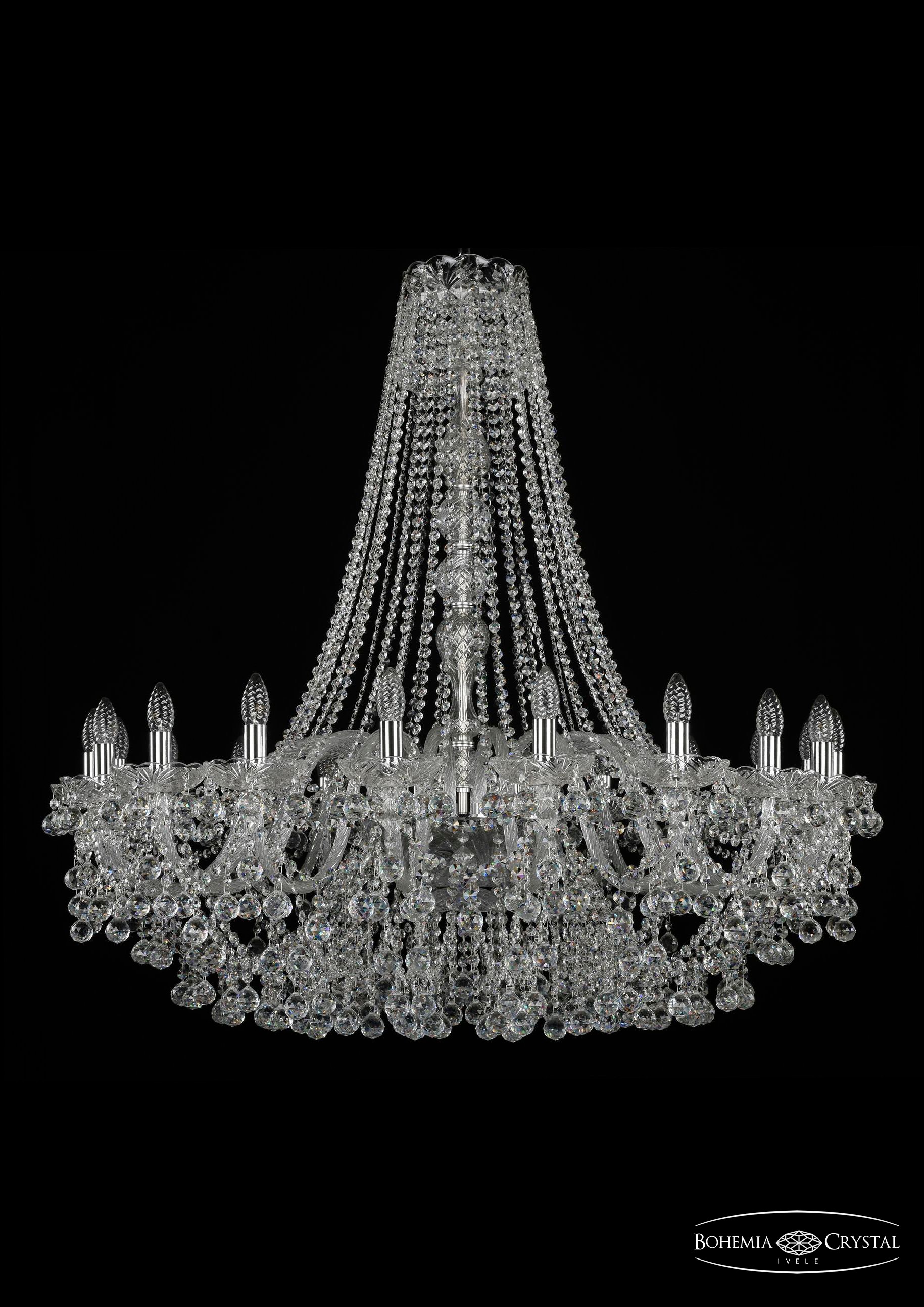 Подвесная хрустальная люстра 1409 Bohemia 1409/20/400/h-113 Ni