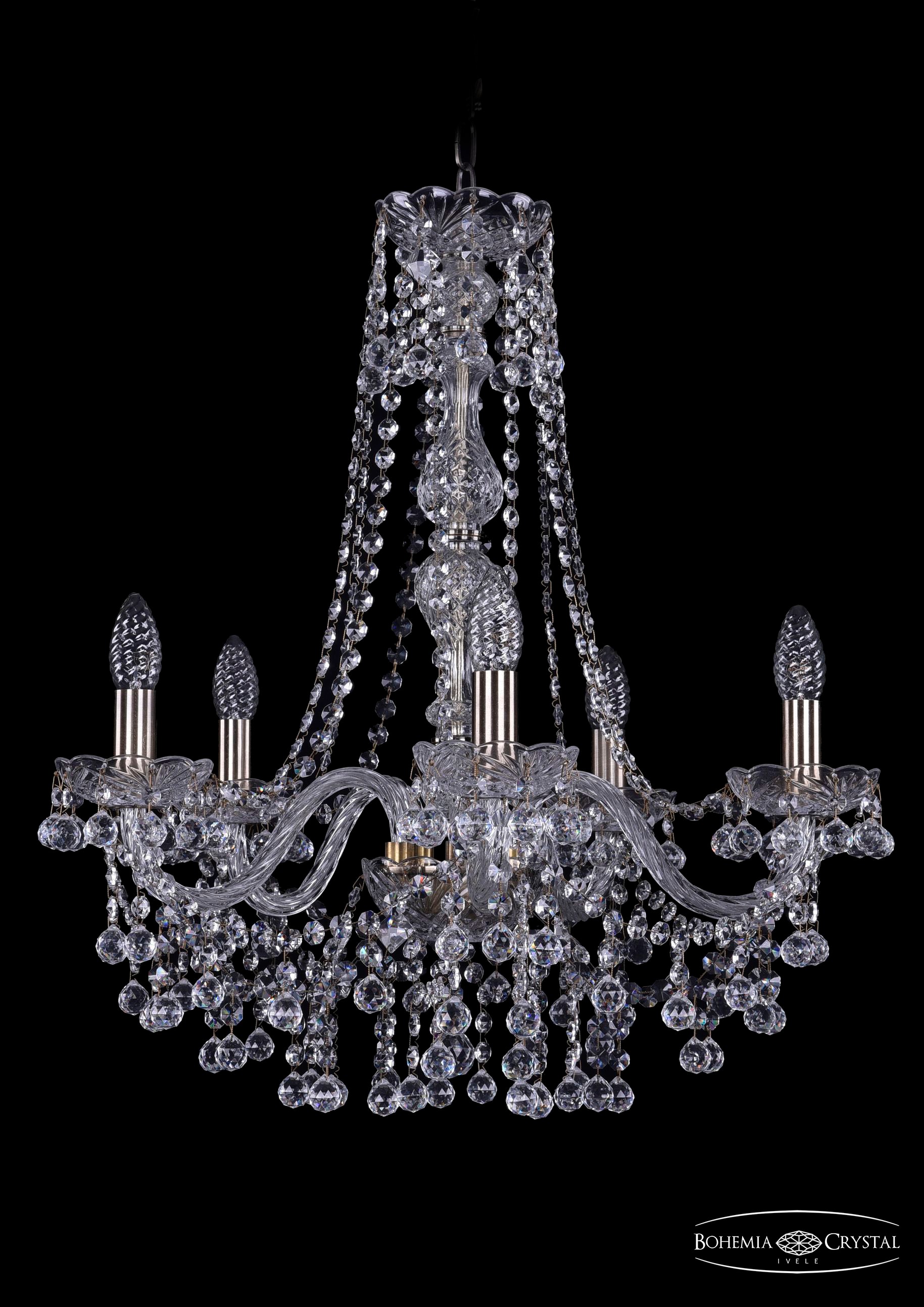 Подвесная хрустальная люстра 1409 Bohemia 1409/5/195/h-63 Pa