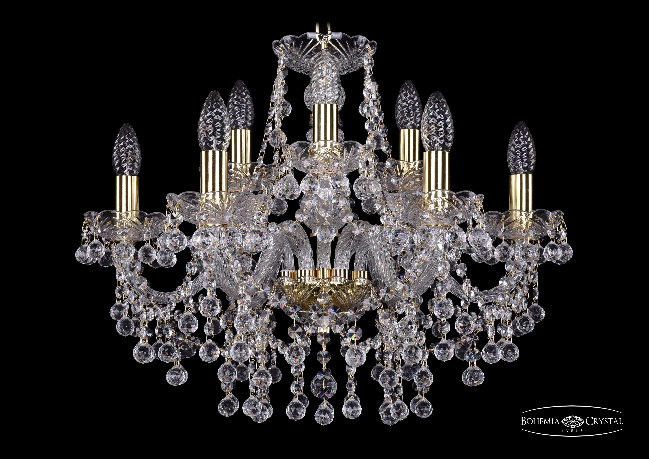 Подвесная хрустальная люстра 1409 Bohemia 1409/6+3/195 G