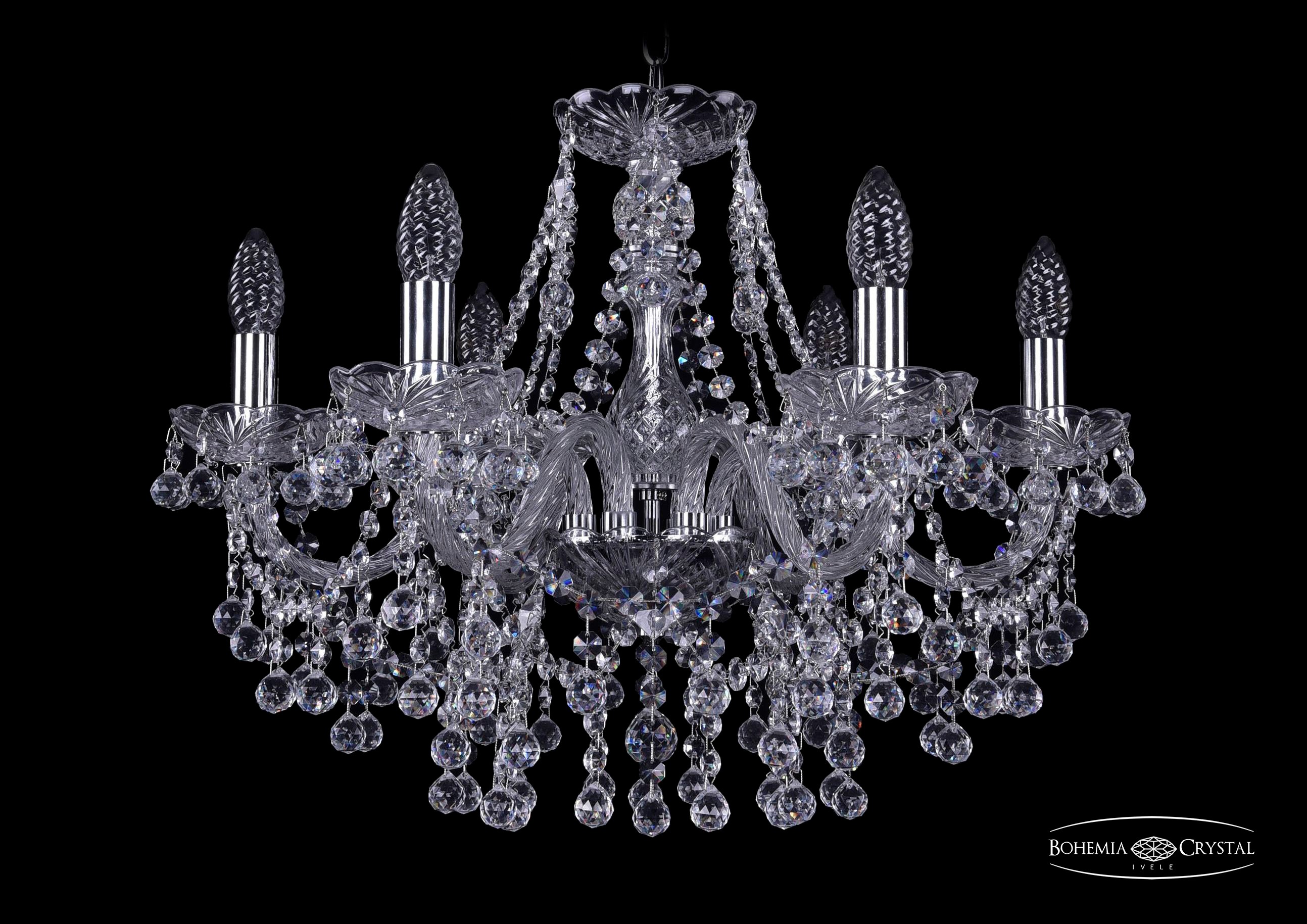 Подвесная хрустальная люстра 1409 Bohemia 1409/6/195 Ni