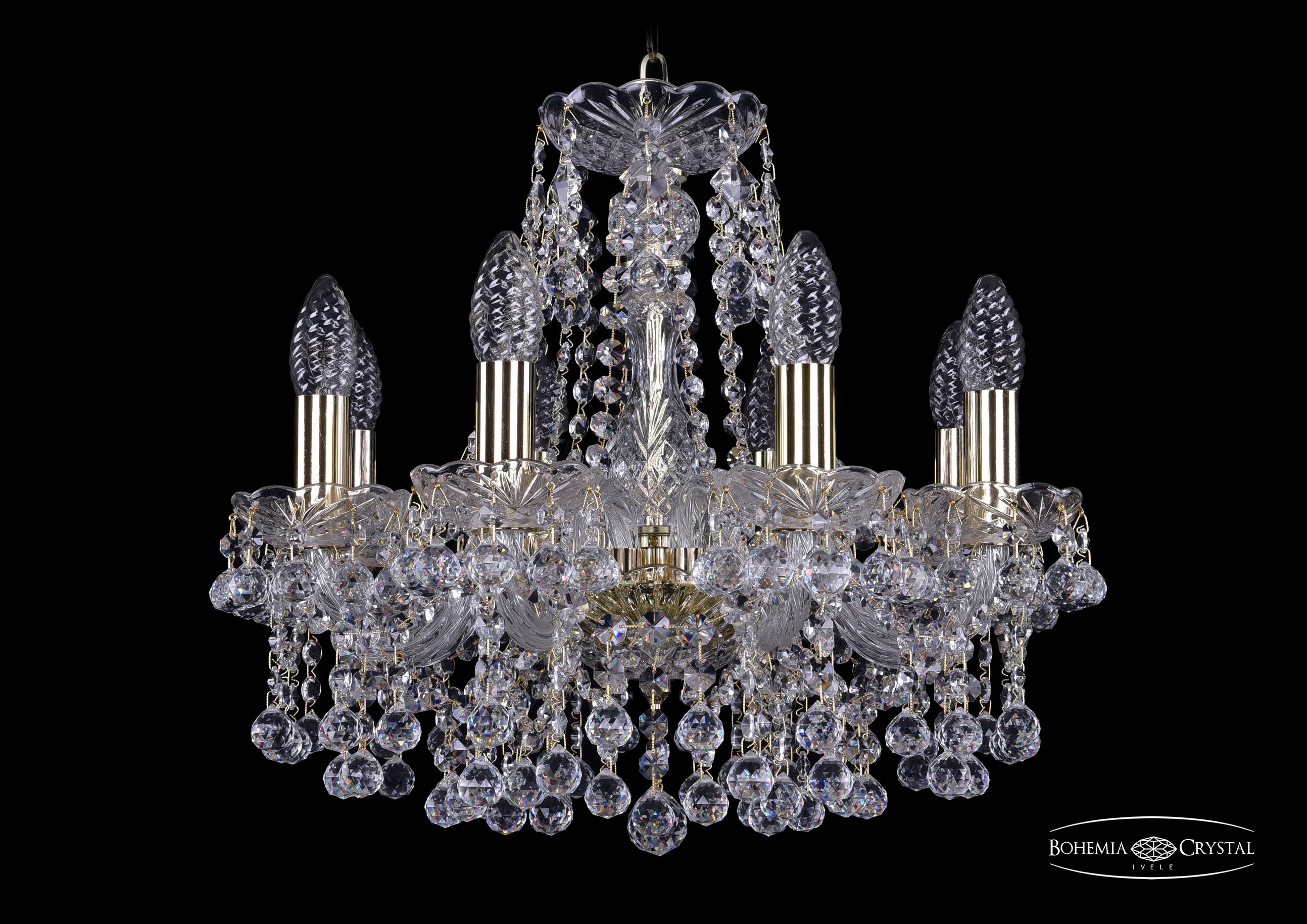 Подвесная хрустальная люстра 1409 Bohemia 1409/8/141 G