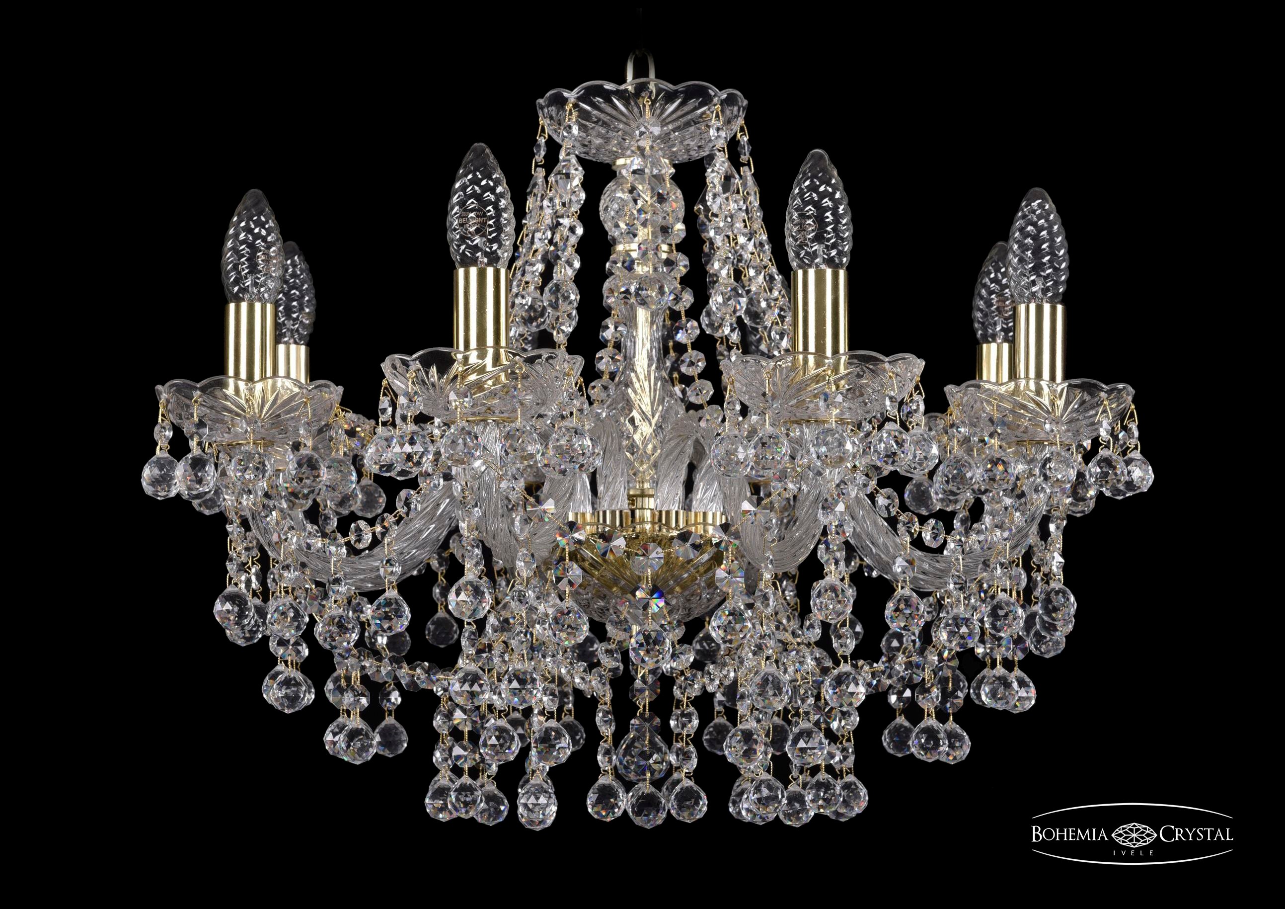 Подвесная хрустальная люстра 1409 Bohemia 1409/8/195 G