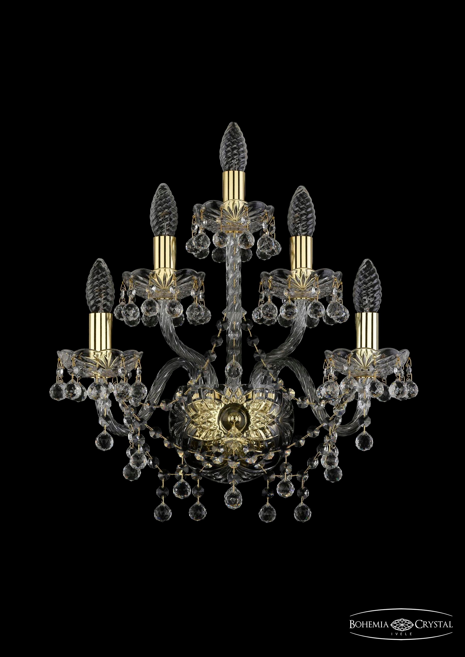 Настенное бра Bohemia 1409 1409B/2+2+1/160/G