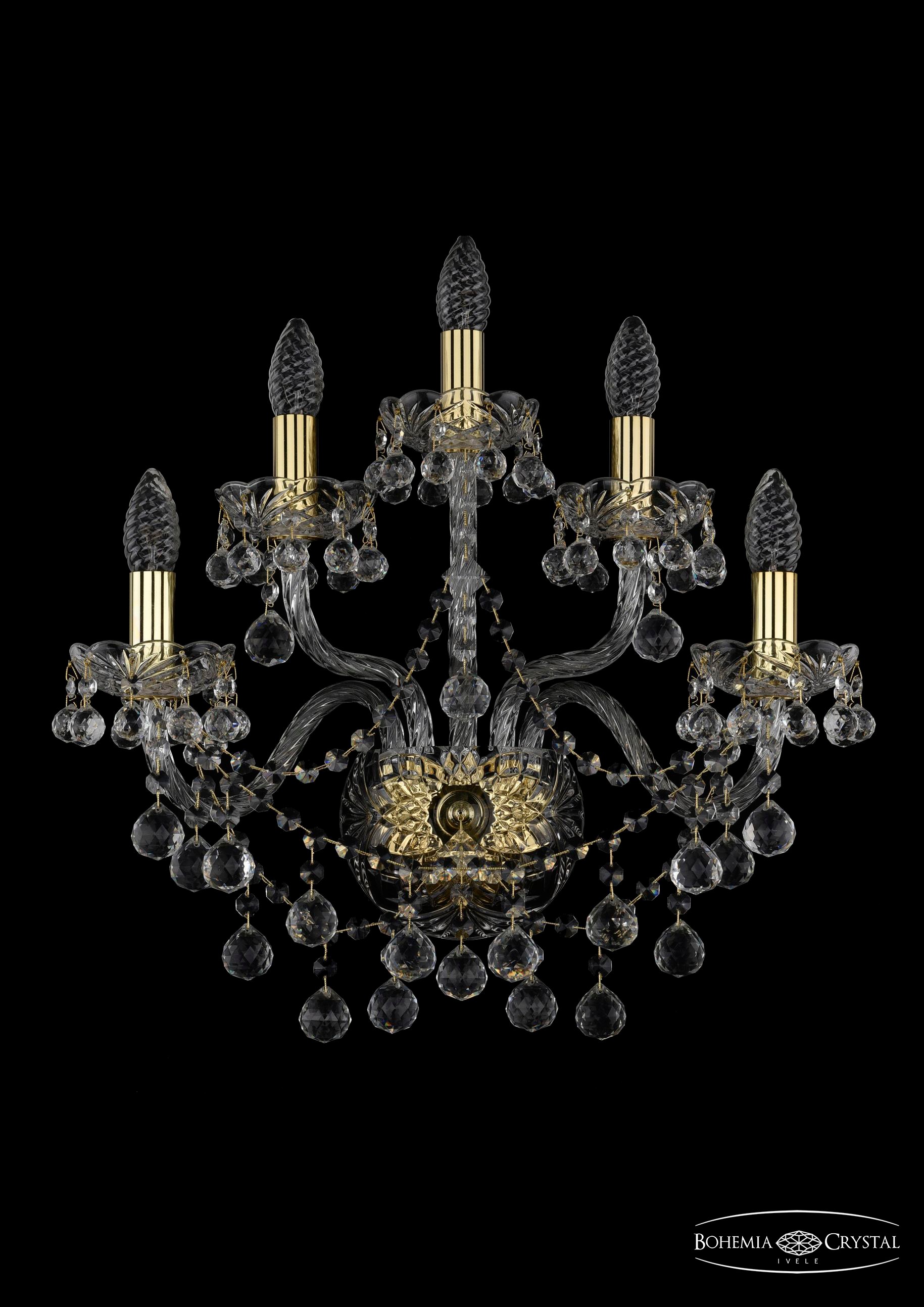 Настенное бра Bohemia 1409 1409B/2+2+1/195/XL/G