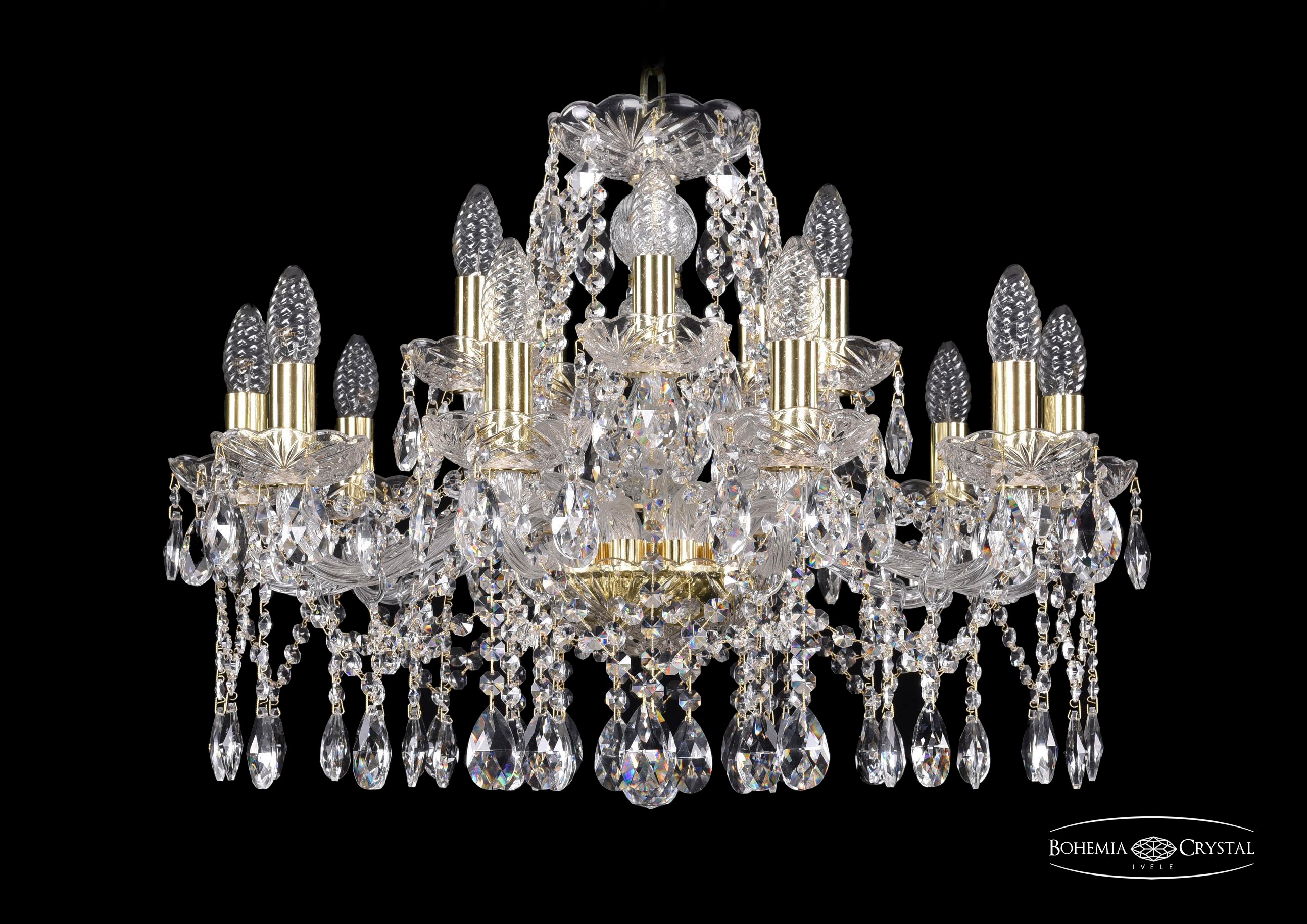Подвесная хрустальная люстра 1413 Bohemia 1413/10+5/220 G