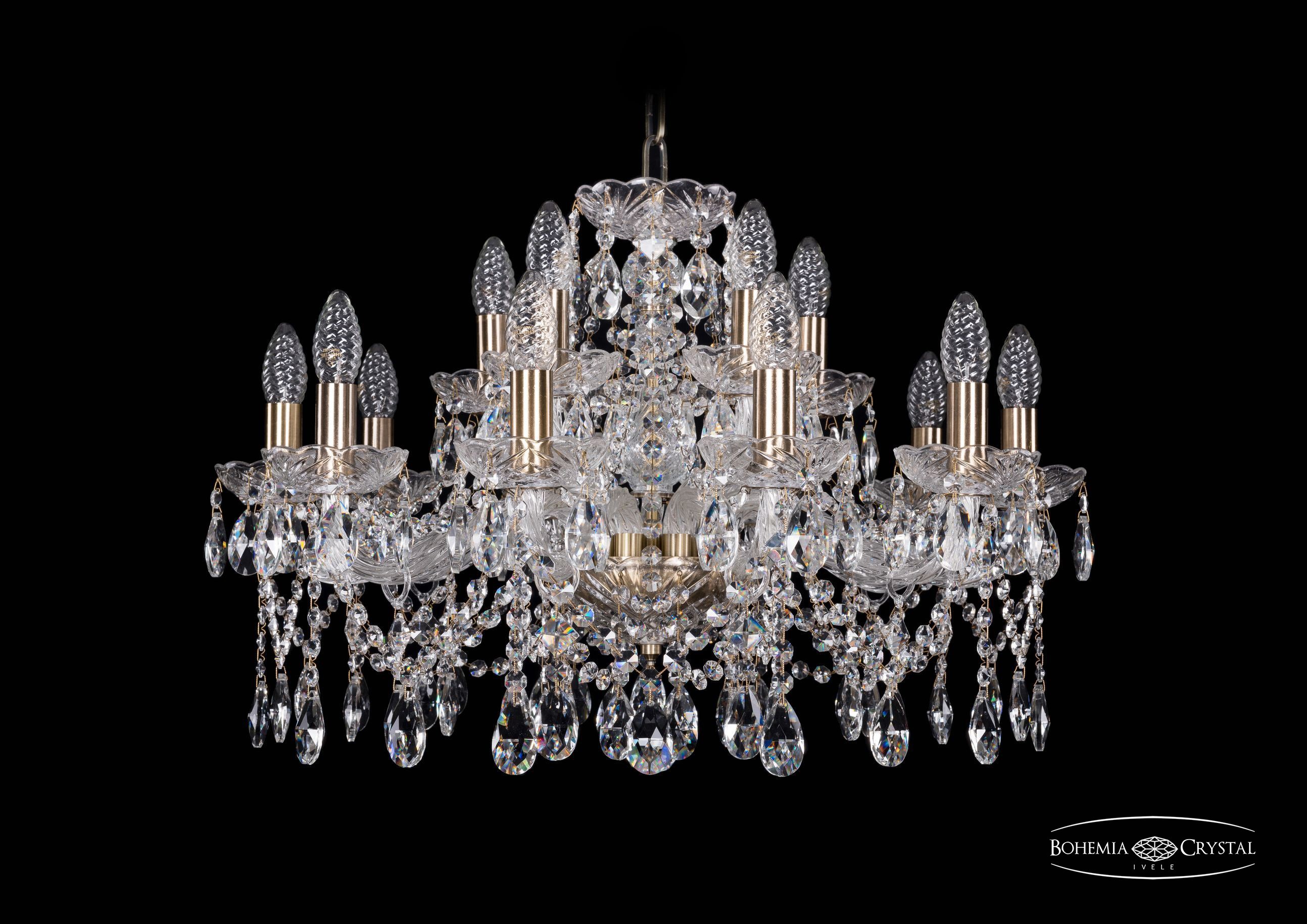 Подвесная хрустальная люстра 1413 Bohemia 1413/10+5/220 Pa