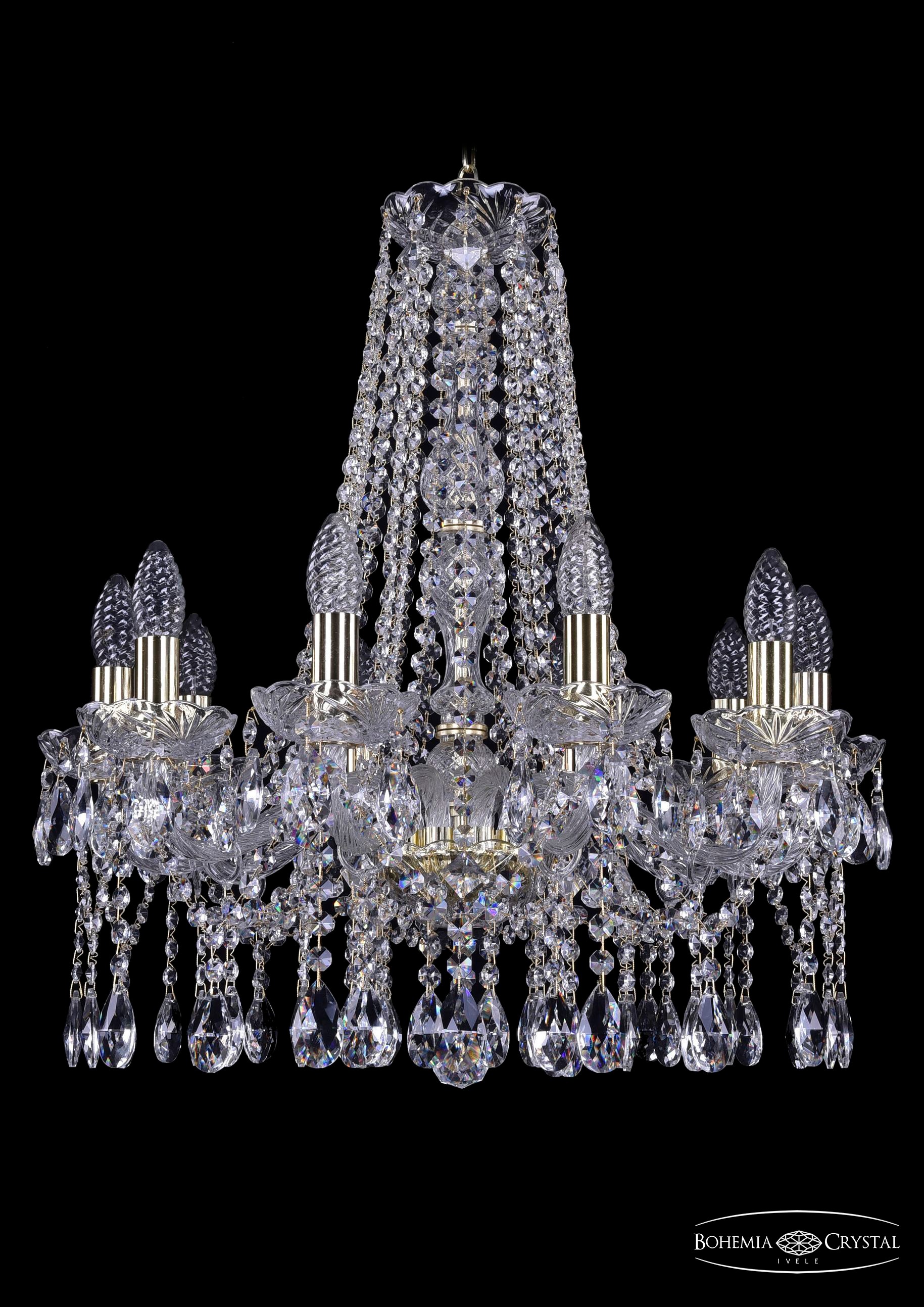 Подвесная хрустальная люстра 1413 Bohemia 1413/10/200/h-60 G