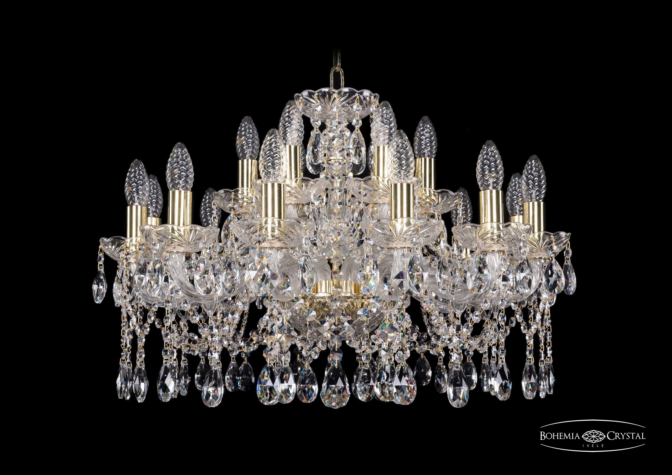 Подвесная хрустальная люстра 1413 Bohemia 1413/12+6/220 G