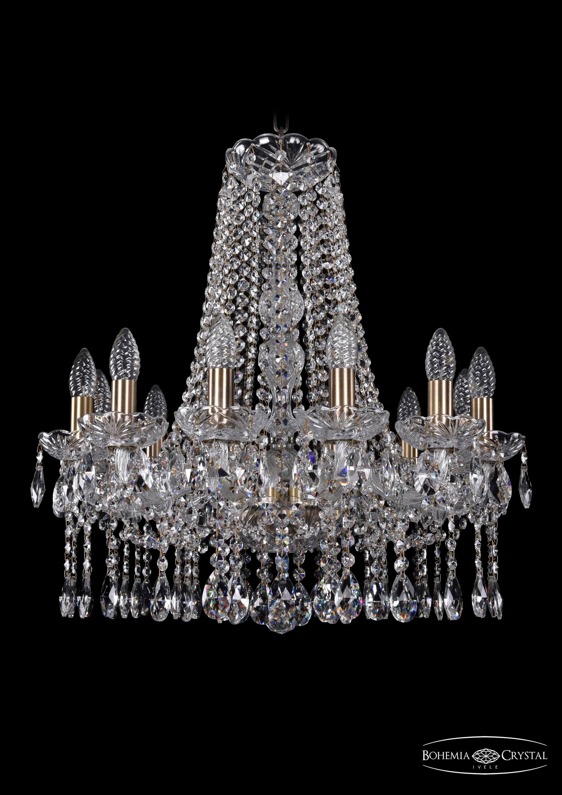 Подвесная хрустальная люстра 1413 Bohemia 1413/12/200/h-60 Pa