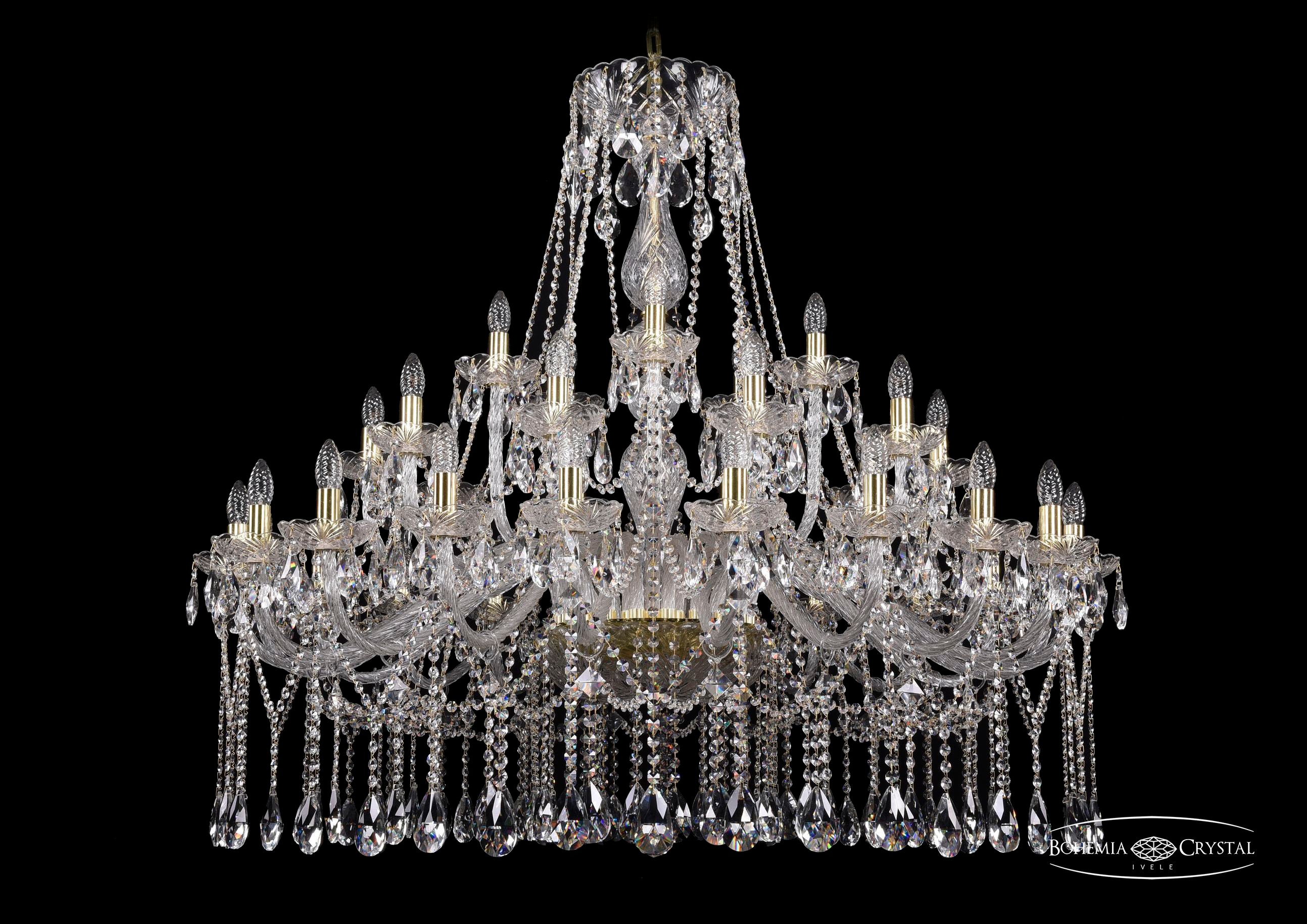 Подвесная хрустальная люстра 1413 Bohemia 1413/20+10+5/460 G