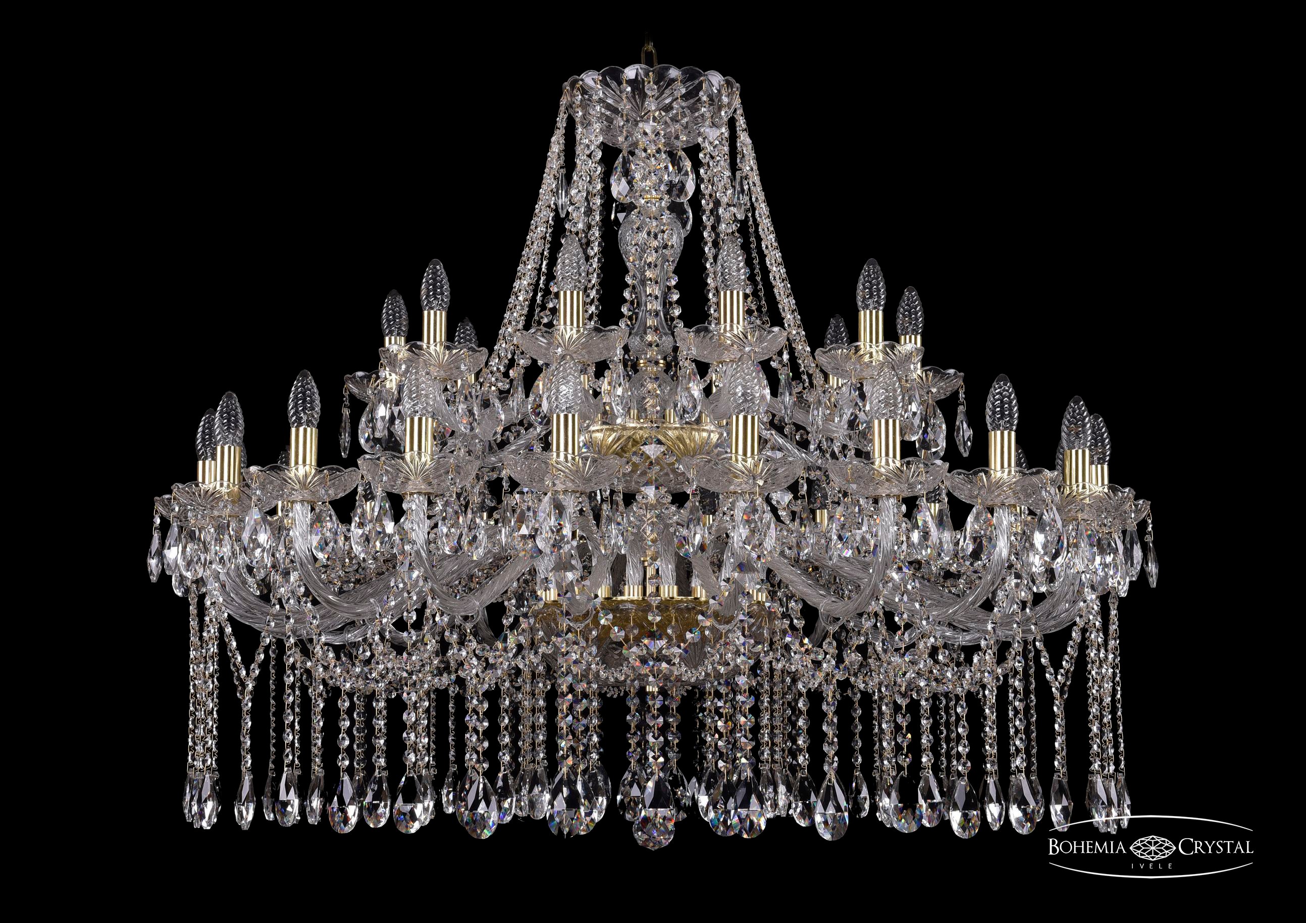 Подвесная хрустальная люстра 1413 Bohemia 1413/20+10/400/2d G