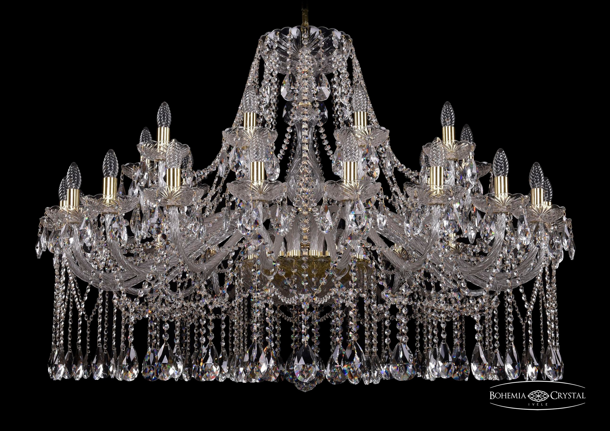 Подвесная хрустальная люстра 1413 Bohemia 1413/20+10/460 G