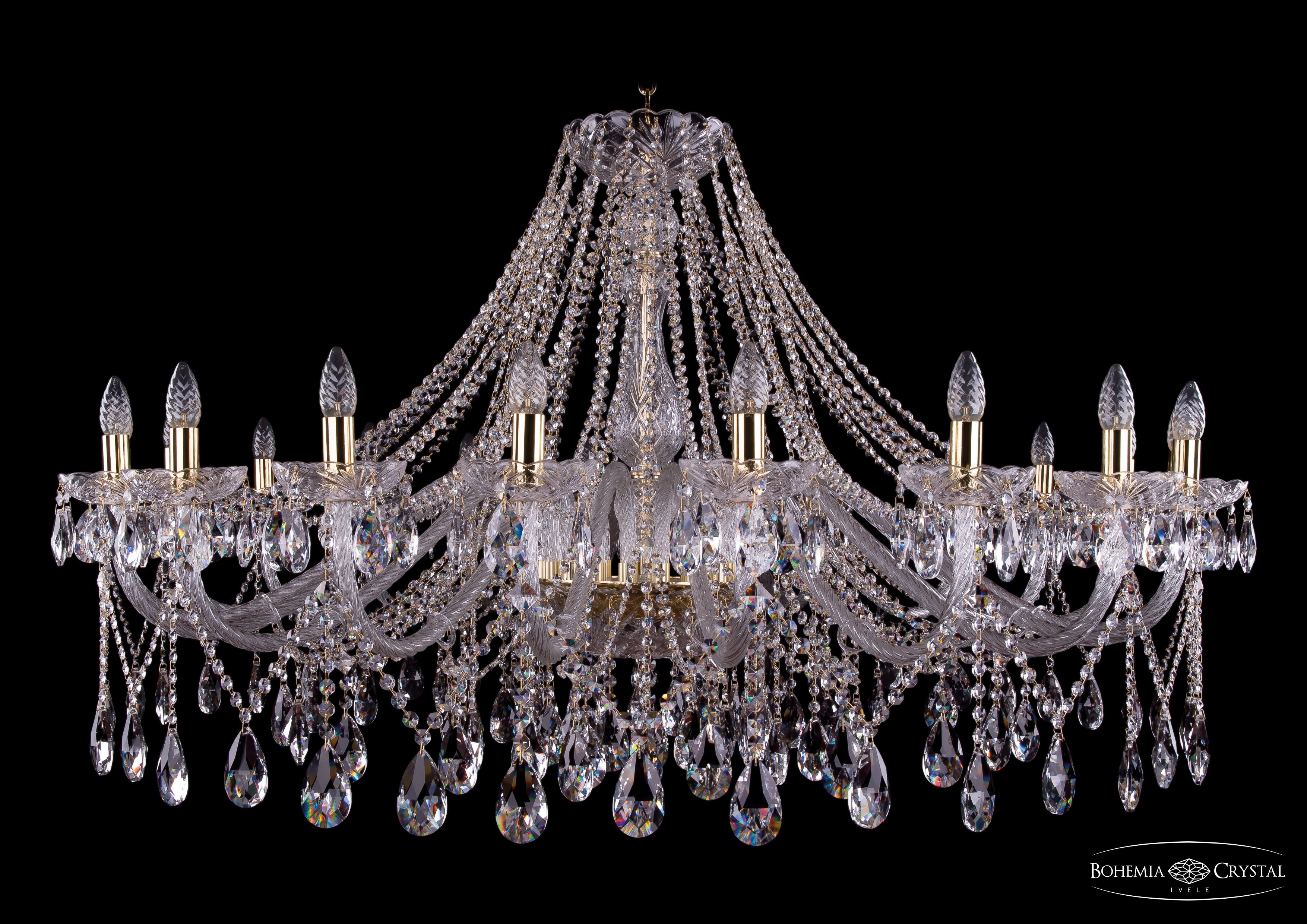 Подвесная хрустальная люстра 1413 Bohemia 1413/20/530 G