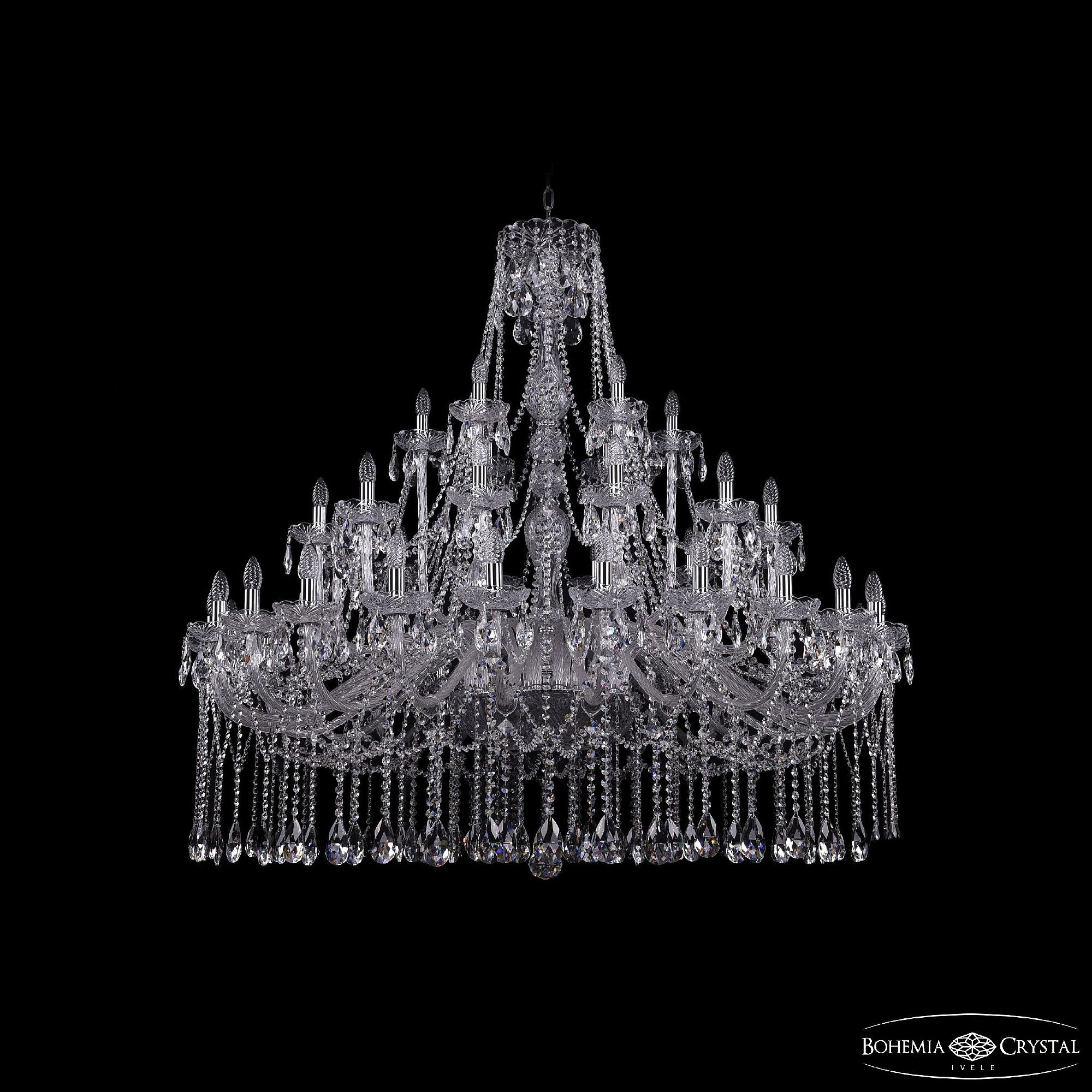 Подвесная хрустальная люстра 1413 Bohemia 1413/24+12+6/530 Ni