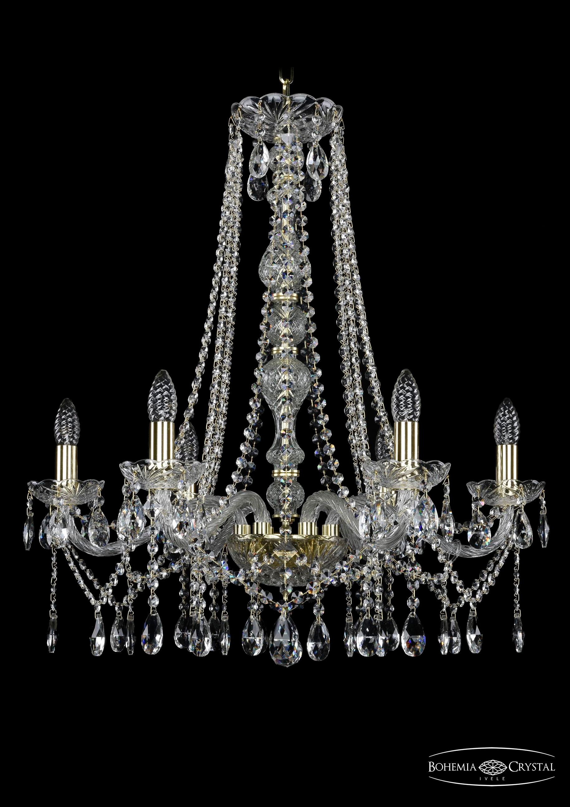 Подвесная хрустальная люстра 1413 Bohemia 1413/6/220/h-73 G