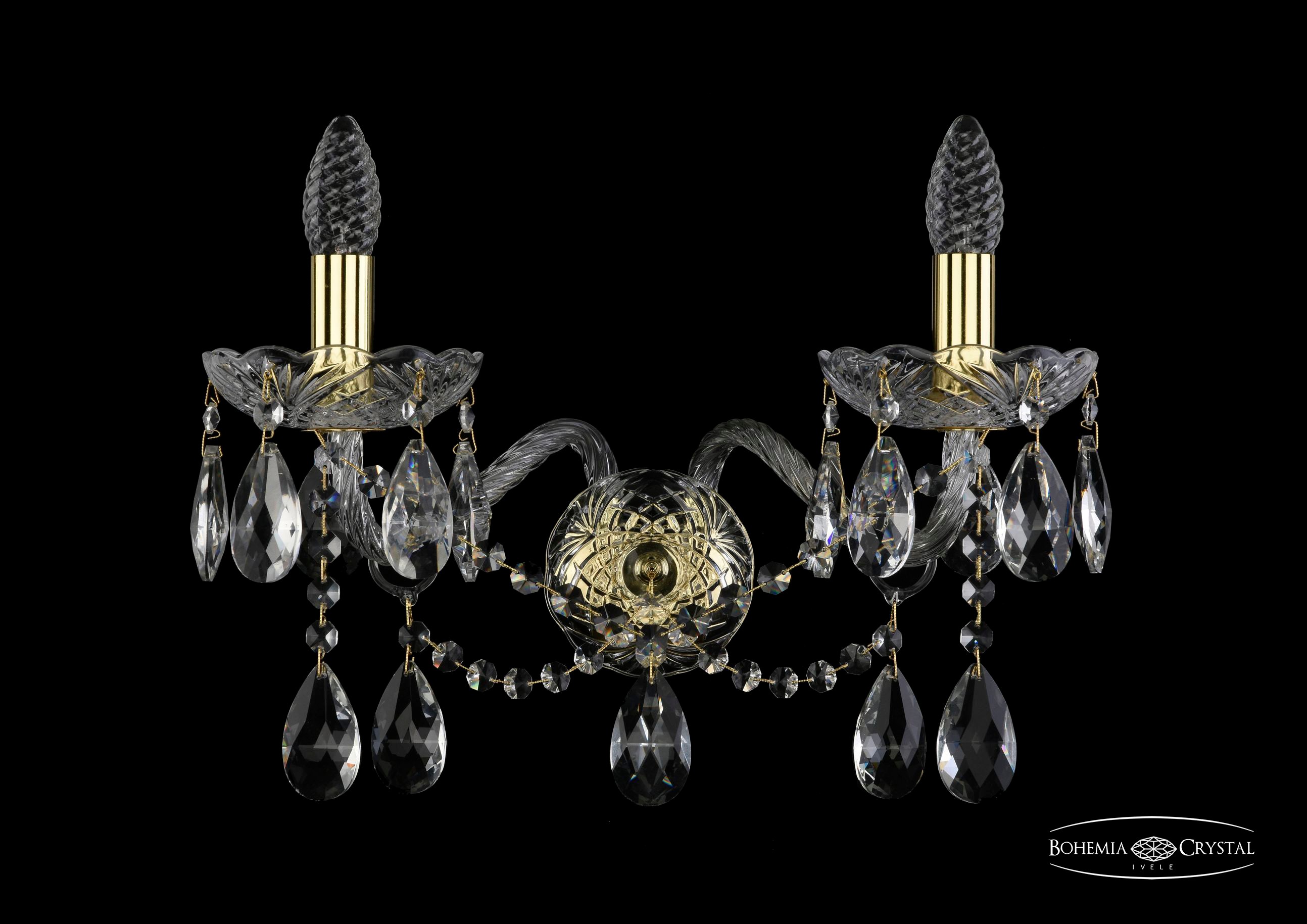 Настенное бра Bohemia 1413 1413B/2/200/XL/G