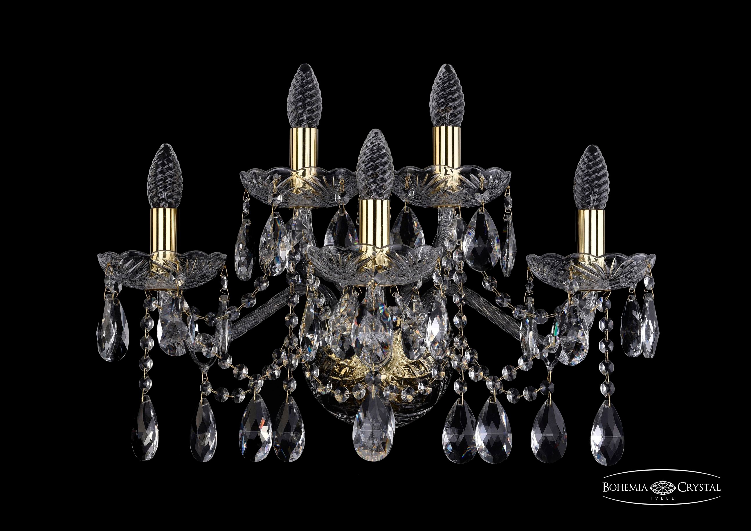 Настенное бра Bohemia 1413 1413B/3+2/200/XL/G