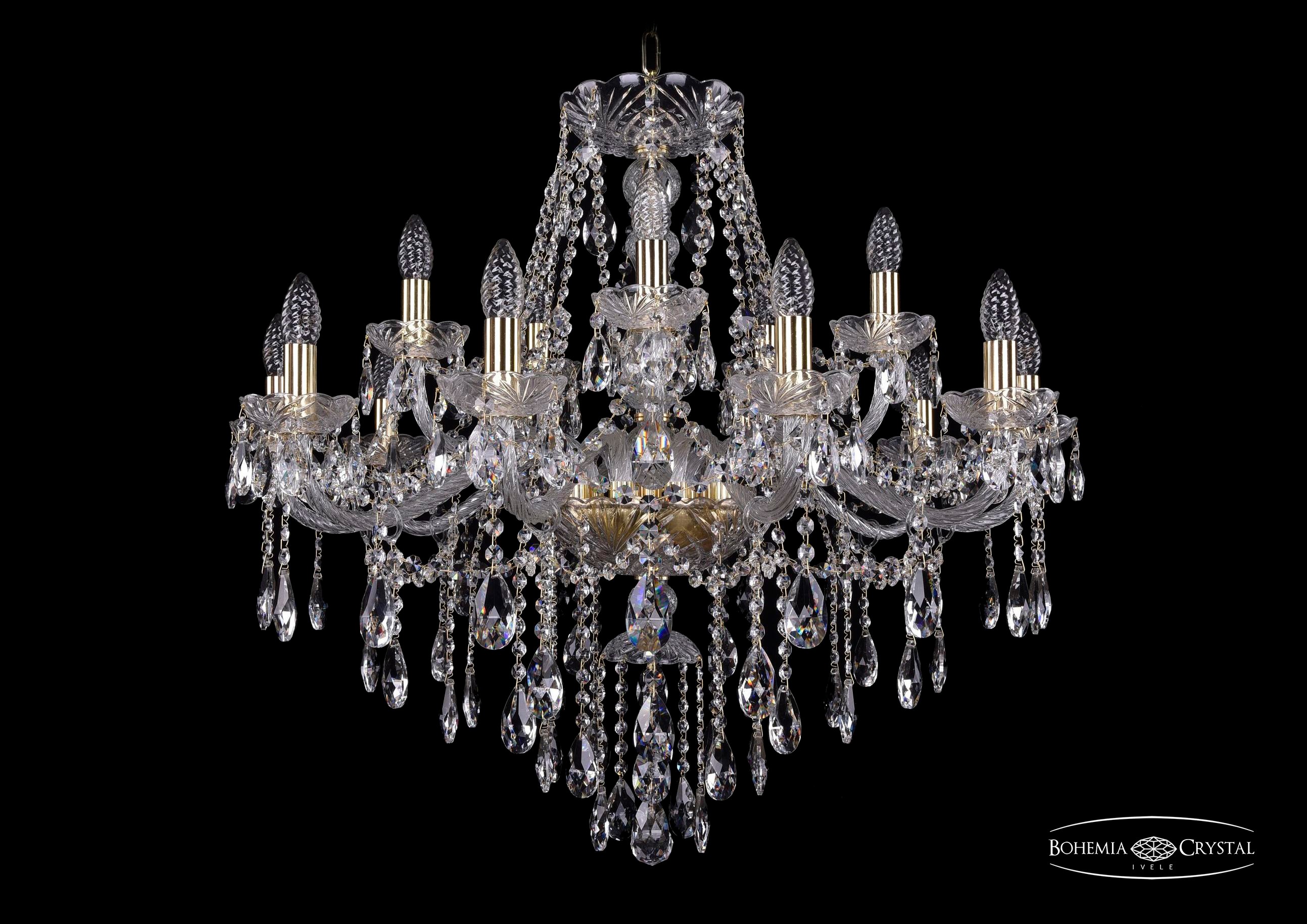 Подвесная хрустальная люстра 1415 Bohemia 1415/10+5/300 G