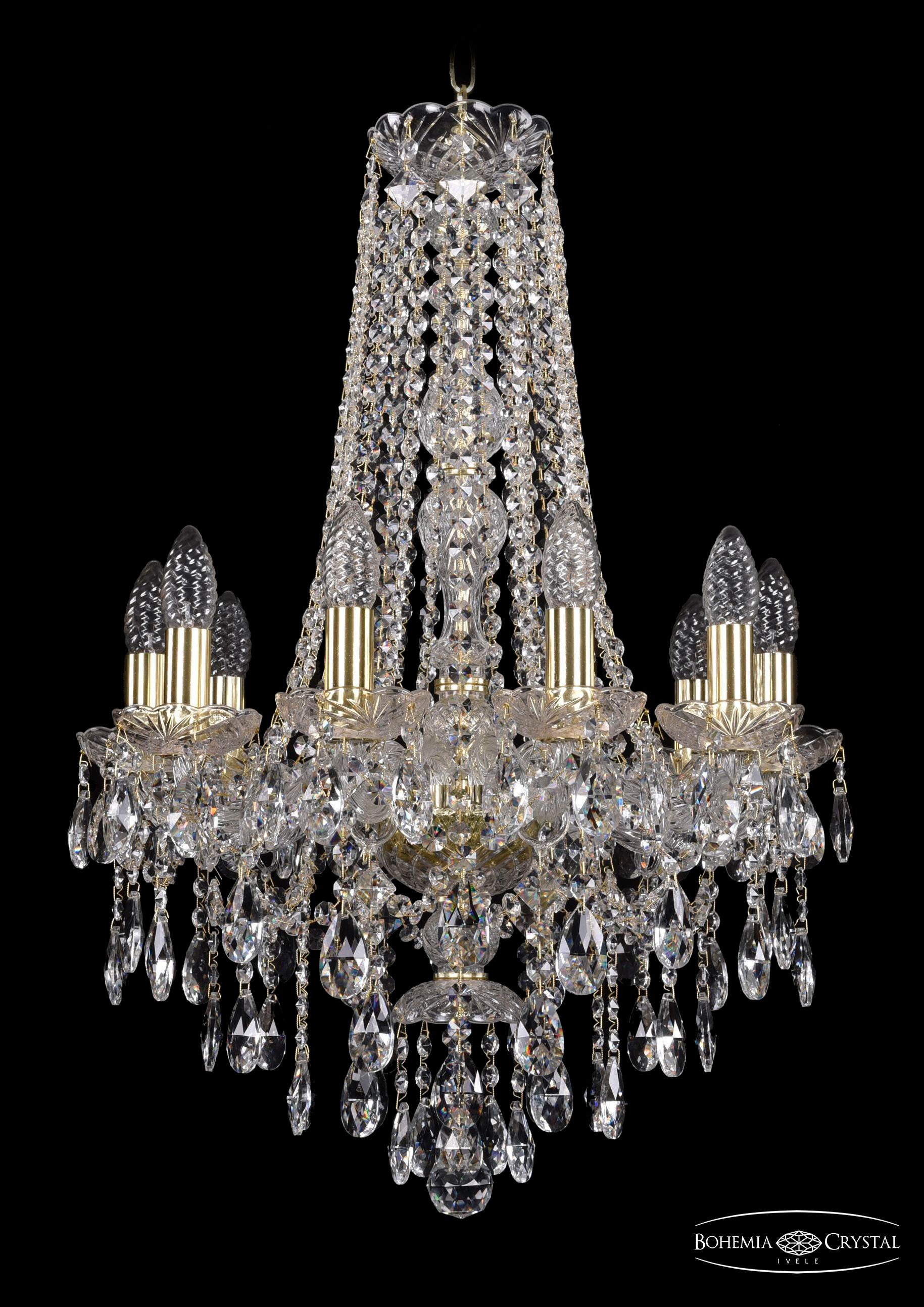 Подвесная хрустальная люстра 1415 Bohemia 1415/10/165/h-70 G