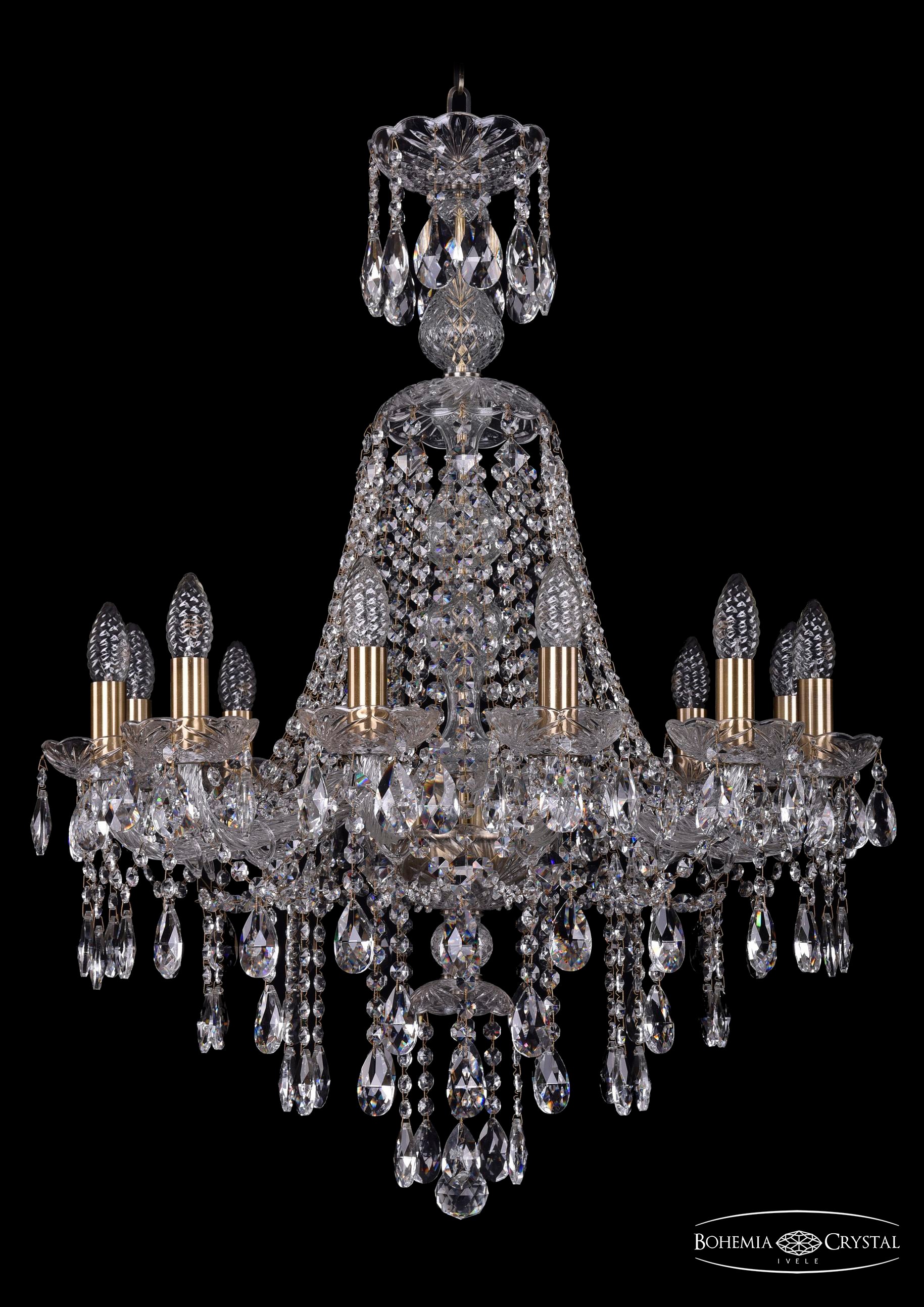Подвесная хрустальная люстра 1415 Bohemia 1415/12/220/XL-86 Pa