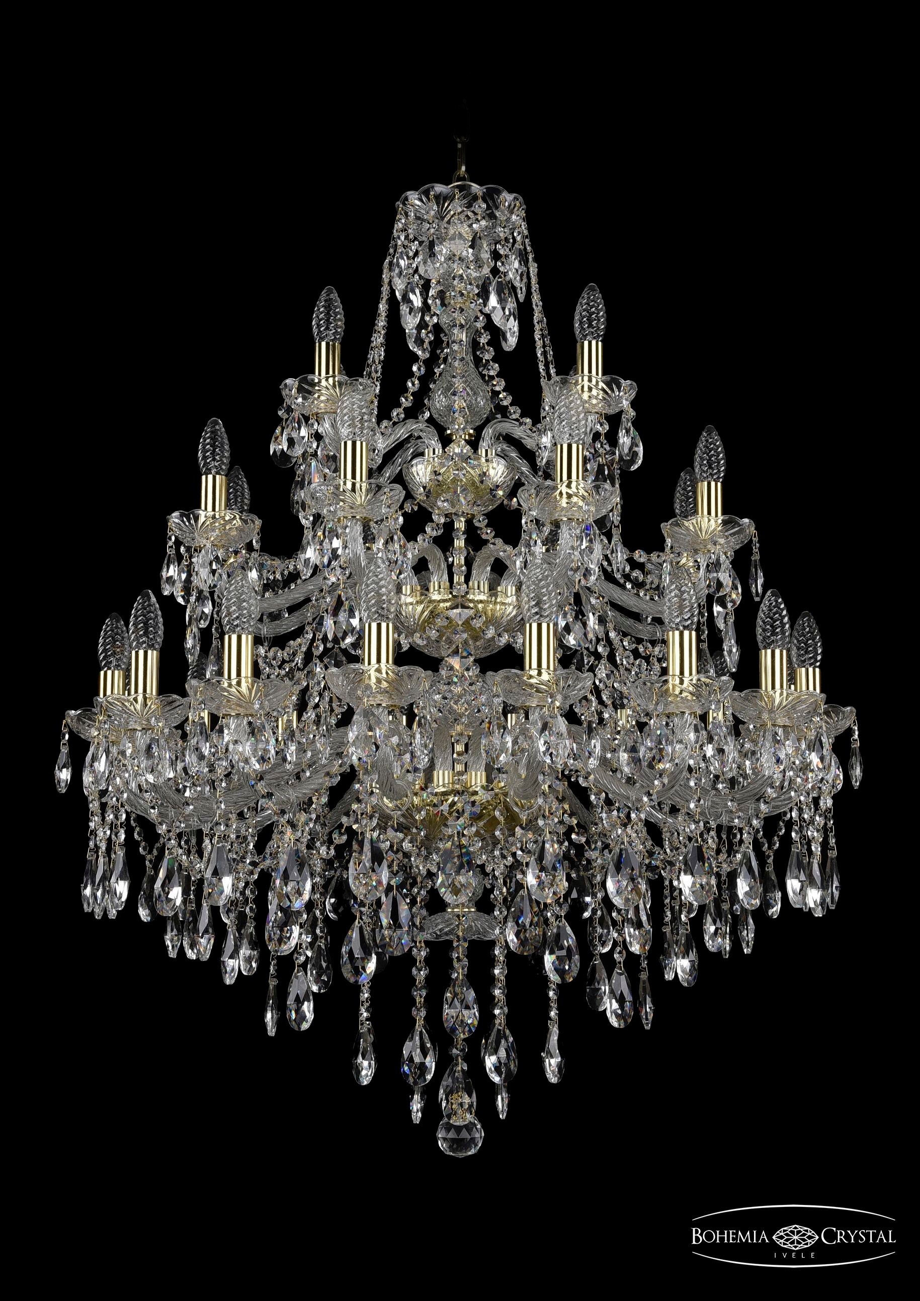 Подвесная хрустальная люстра 1415 Bohemia 1415/16+8+4/300/3d G