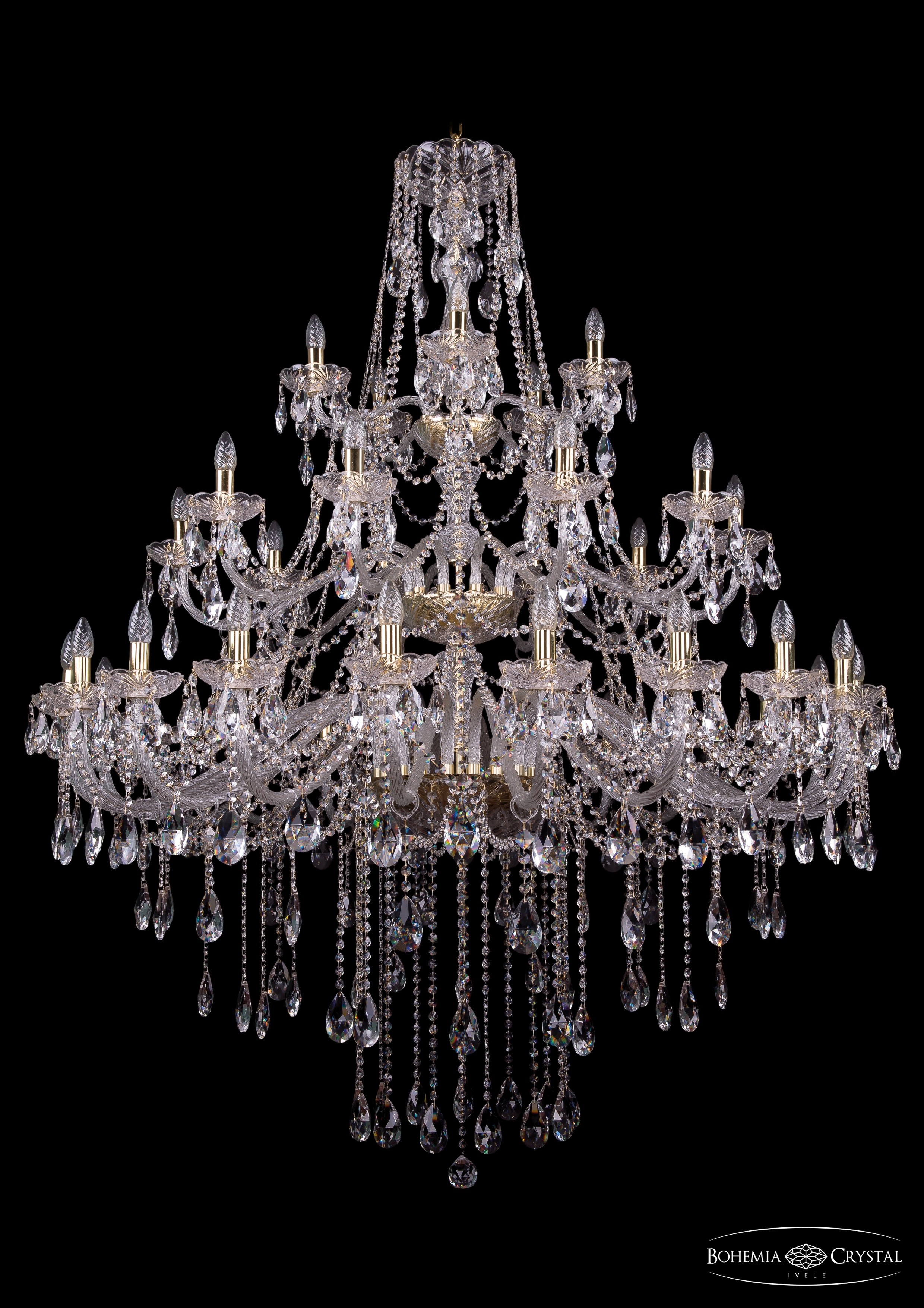 Подвесная хрустальная люстра 1415 Bohemia 1415/20+10+5/530/3d G