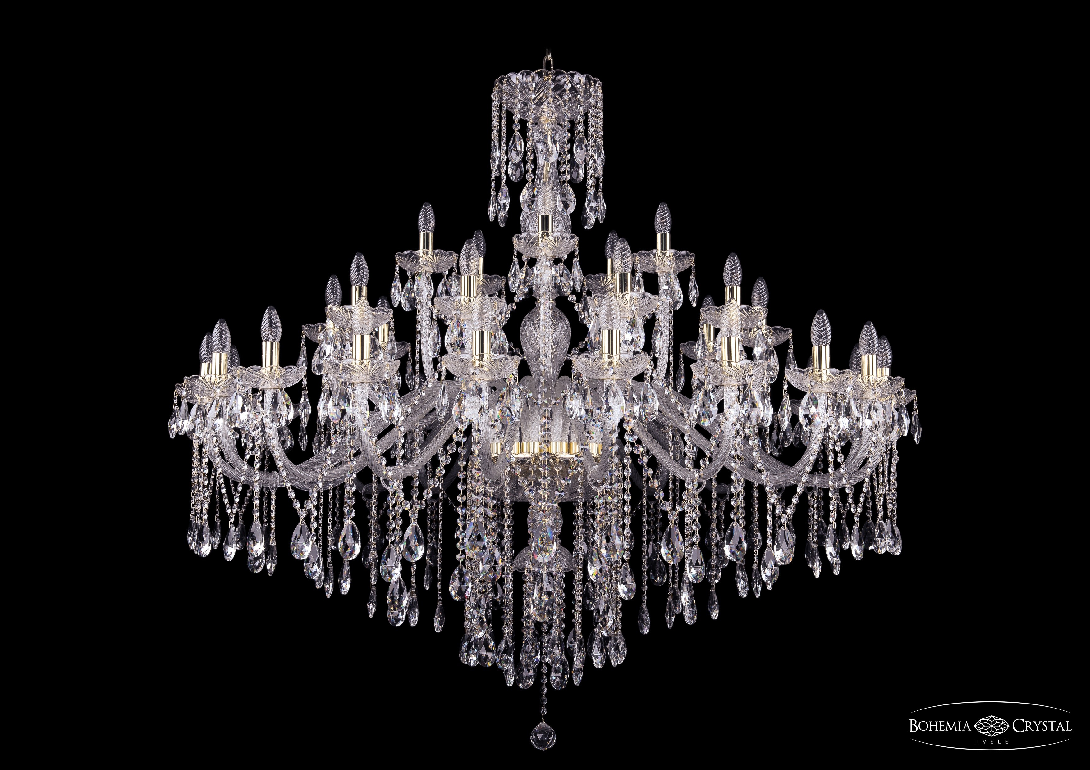 Подвесная хрустальная люстра 1415 Bohemia 1415/20+10+5/530 G