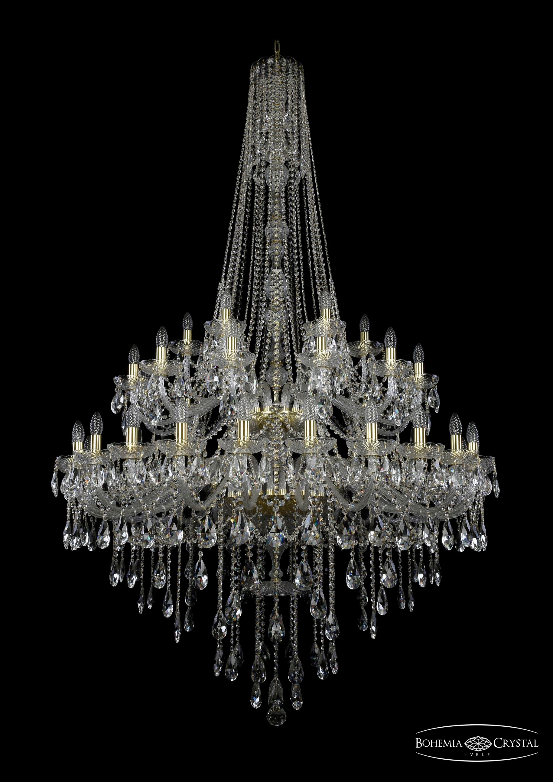 Подвесная хрустальная люстра 1415 Bohemia 1415/24+12+6/460/h-213/2d G