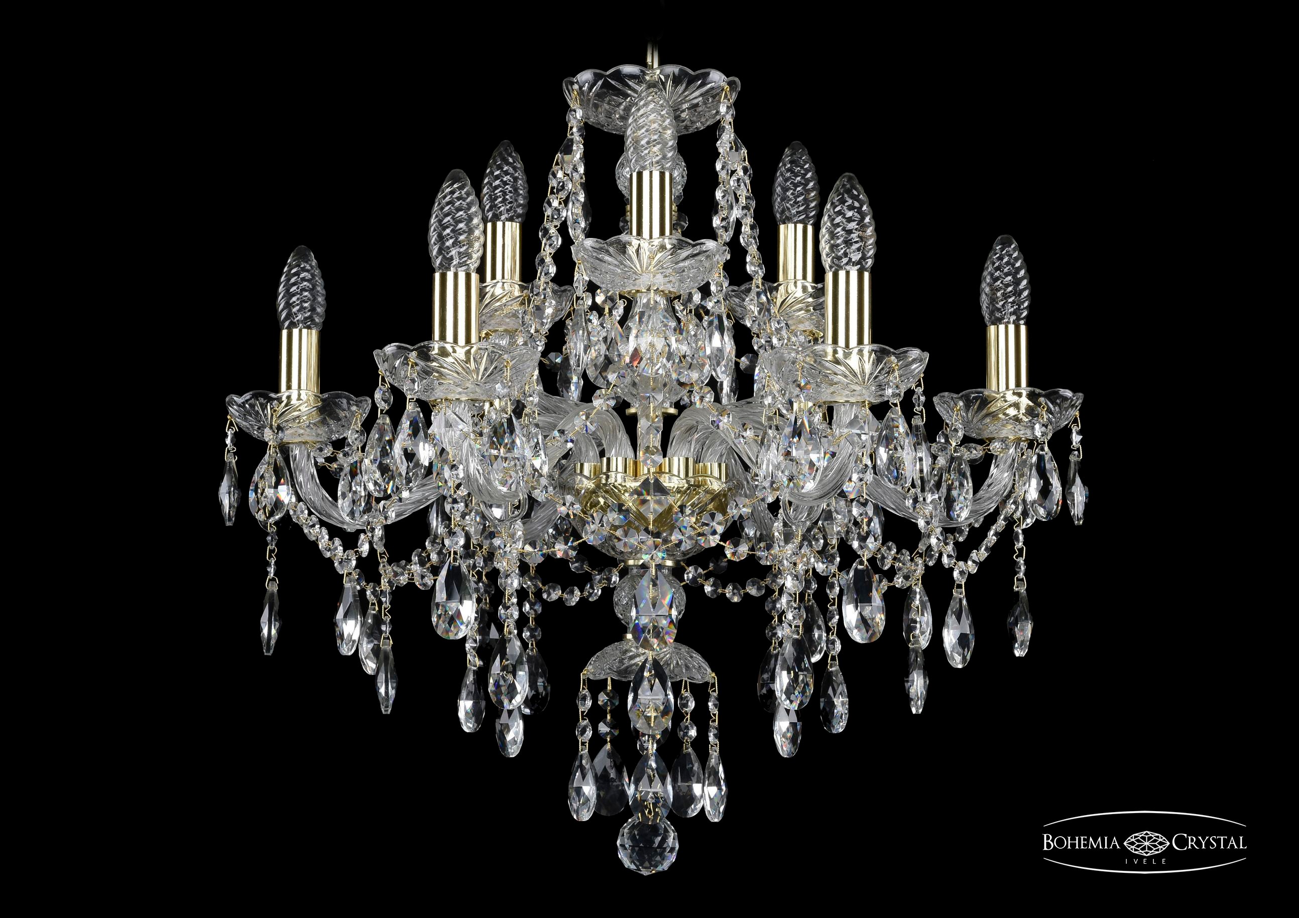 Подвесная хрустальная люстра 1415 Bohemia 1415/6+3/200 G